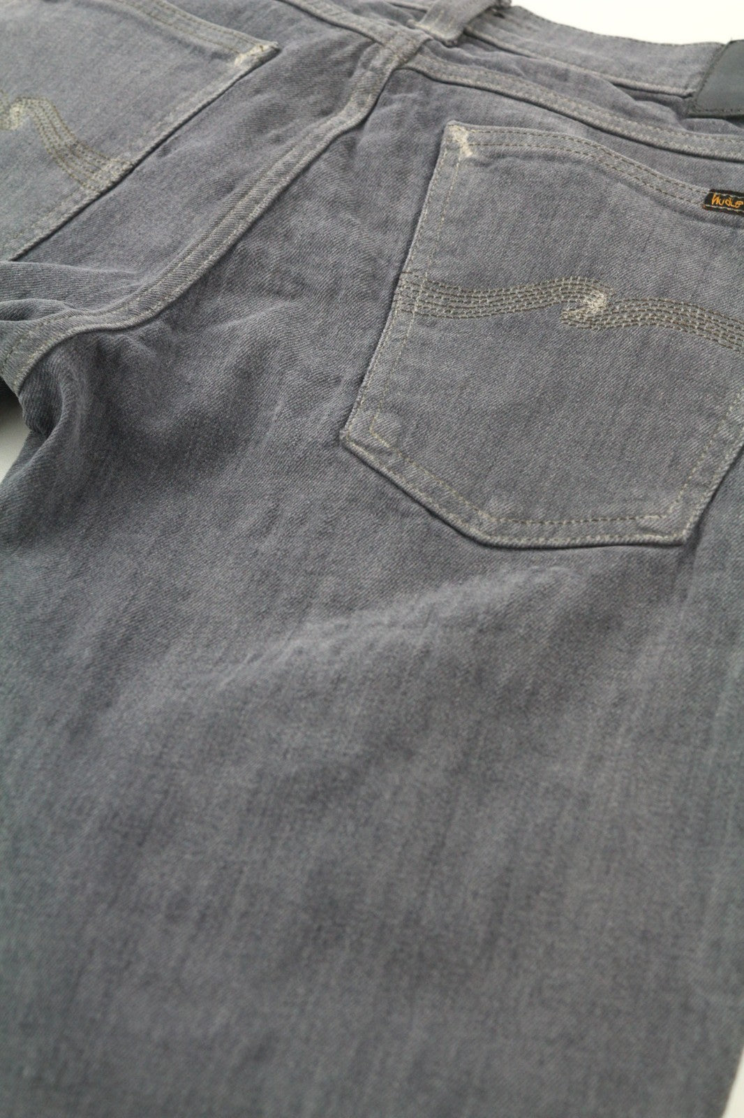 NUDIE JEANS Tight Long John Men's W31/L34 Charcoal Organic Zip Fly Slim Fit