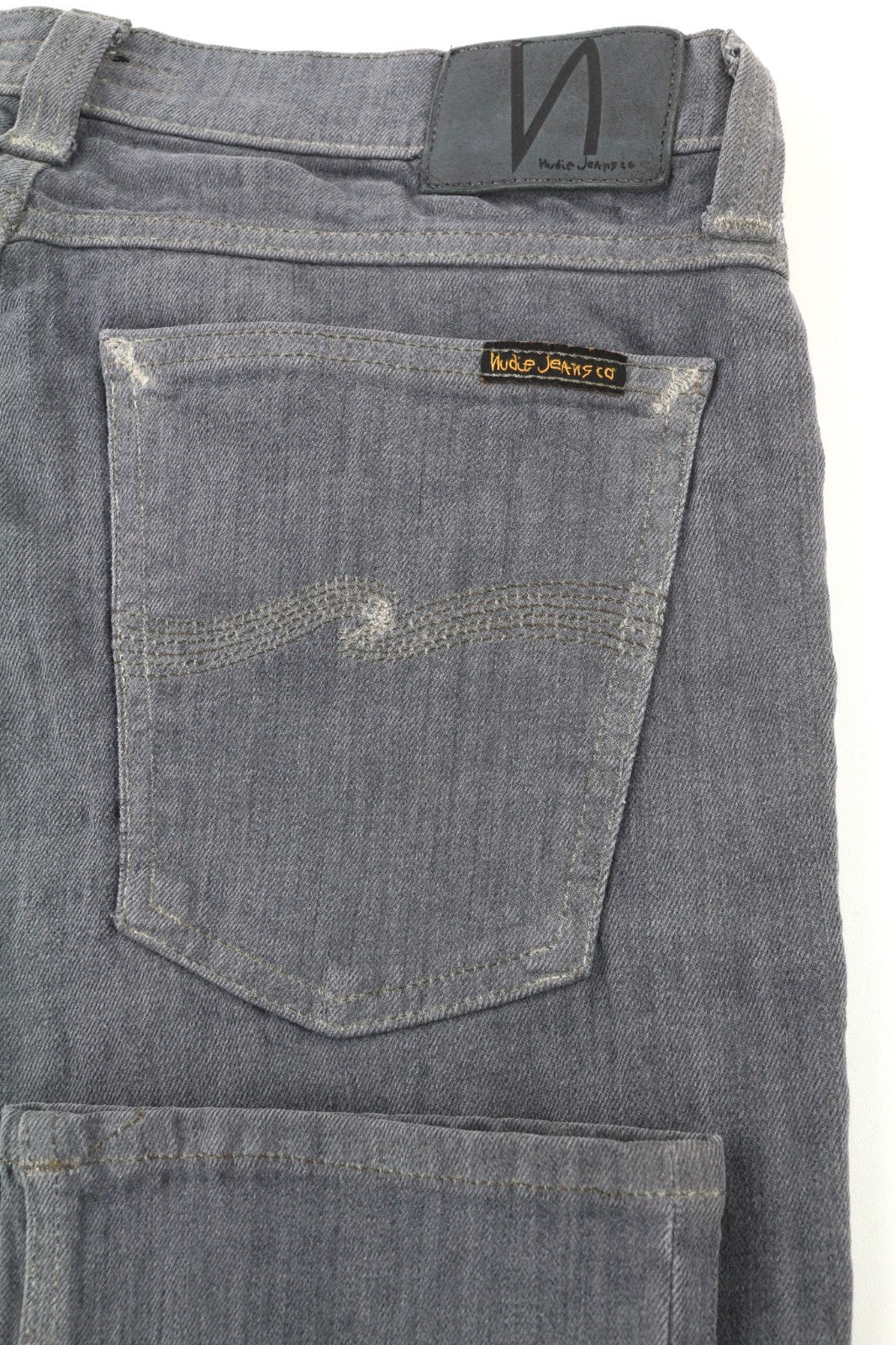 NUDIE JEANS Tight Long John Men's W31/L34 Charcoal Organic Zip Fly Slim Fit