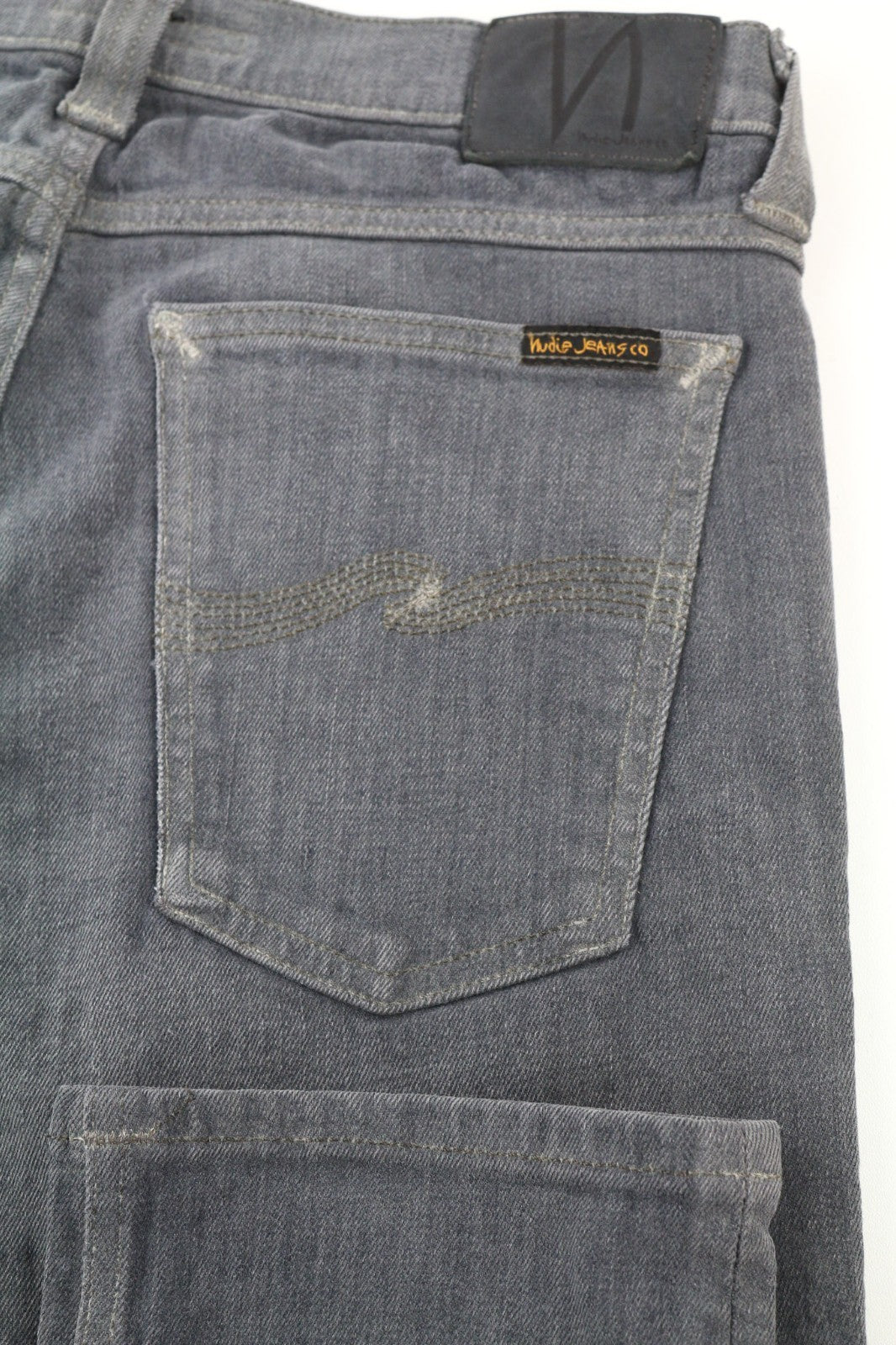 NUDIE JEANS Tight Long John Men's W31/L34 Slim Charcoal Fit Organic Zip