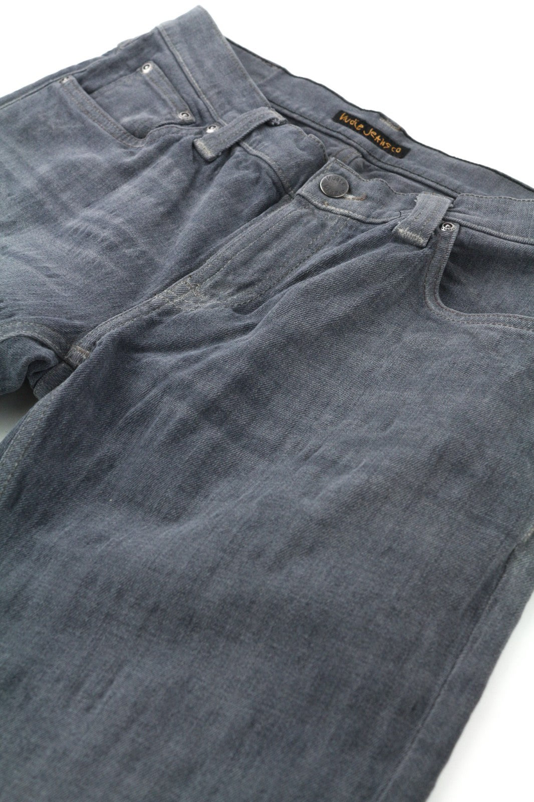 NUDIE JEANS Tight Long John Men's W31/L34 Slim Charcoal Fit Organic Zip