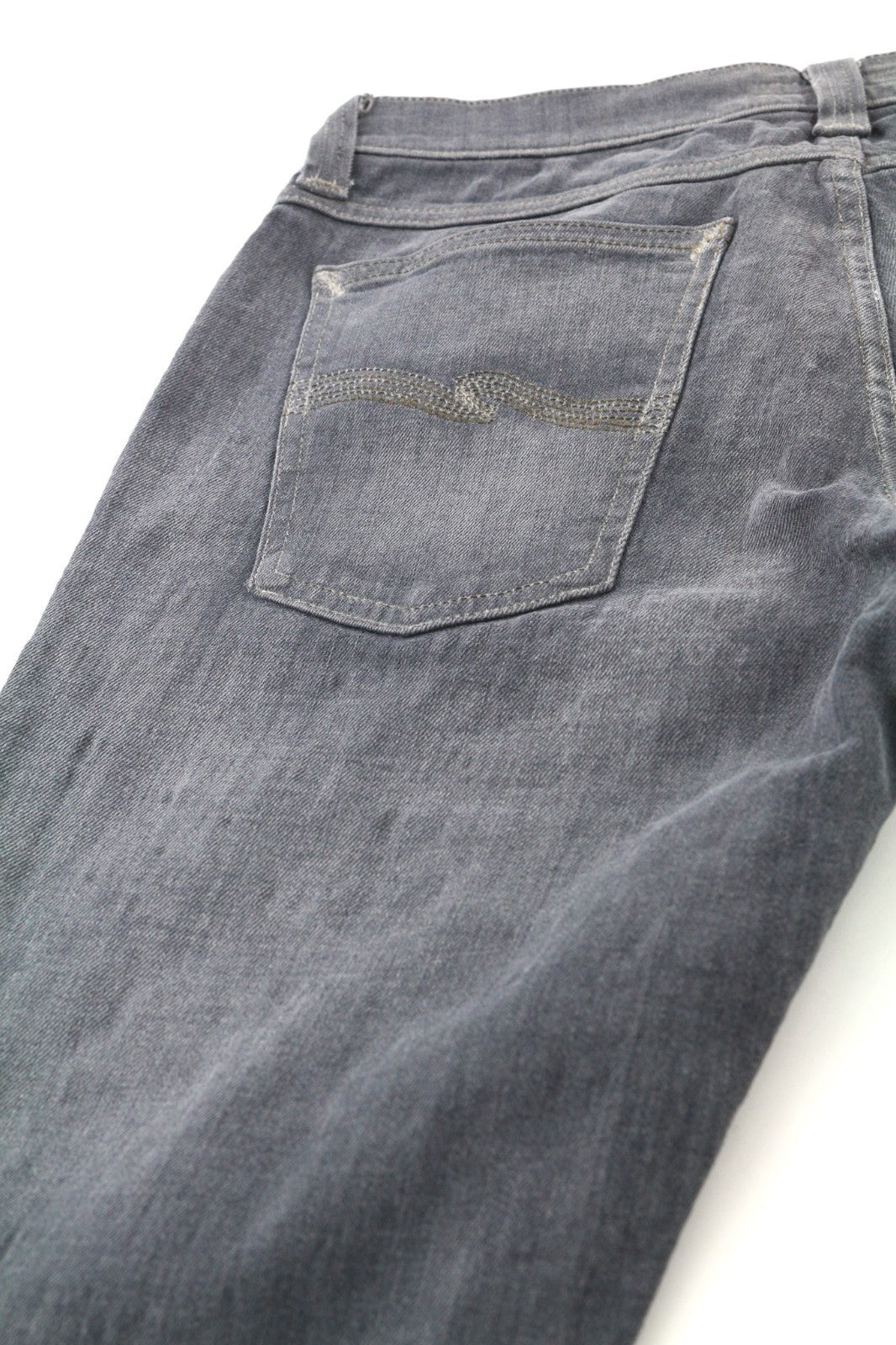 NUDIE JEANS Tight Long John Men's W31/L34 Charcoal Slim Leg Fit Zip Jeans