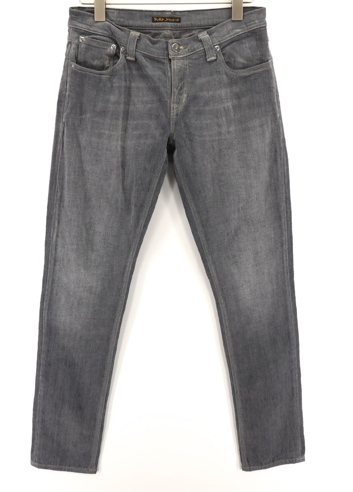 NUDIE JEANS Tight Long John Men's W31/L34 Charcoal Slim Leg Fit Zip Jeans