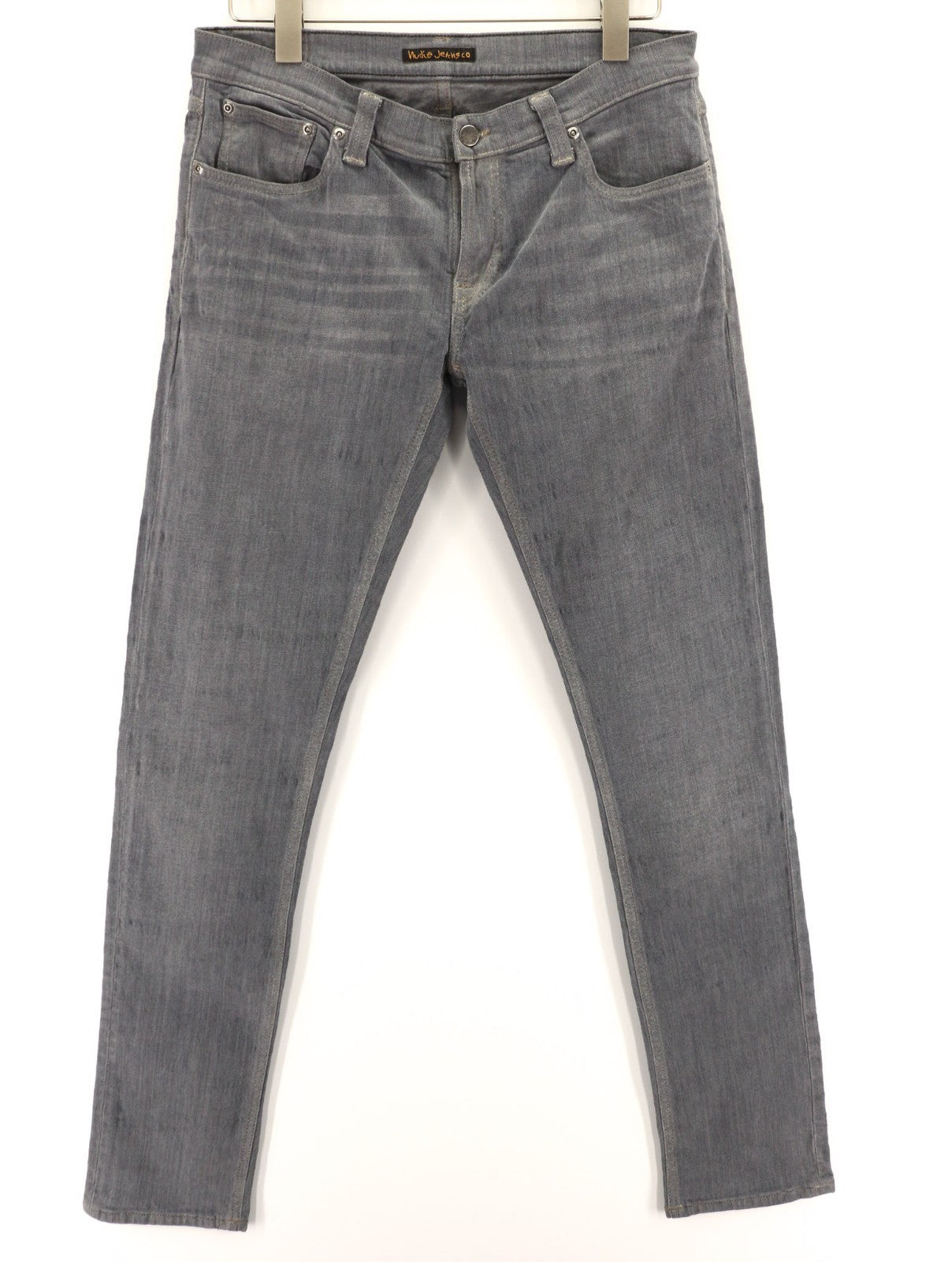 NUDIE JEANS Tight Long John Men's W32/L34 Slim Washed Grey Organic Denim