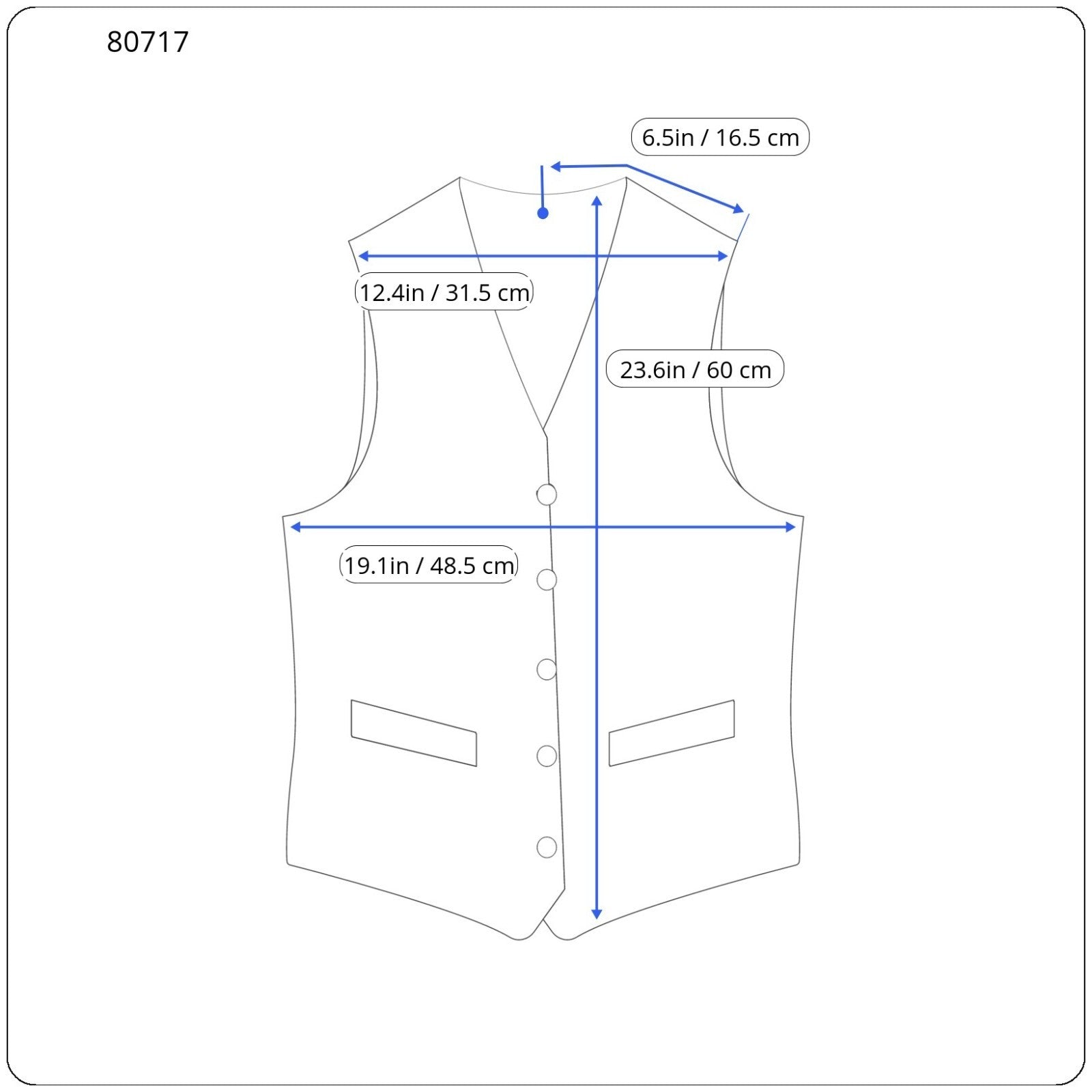 NUDIE JEANS Gustav Men's Vest M Oden Blue Organic Lined Button Pockets