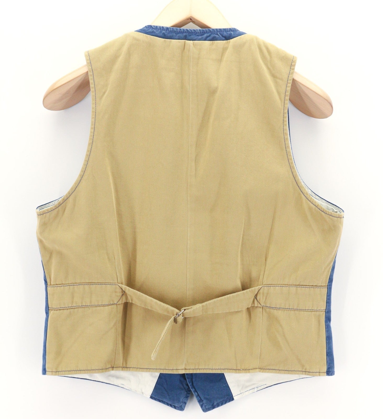 NUDIE JEANS Gustav Men's Vest M Oden Blue Organic Thin Lined Pockets