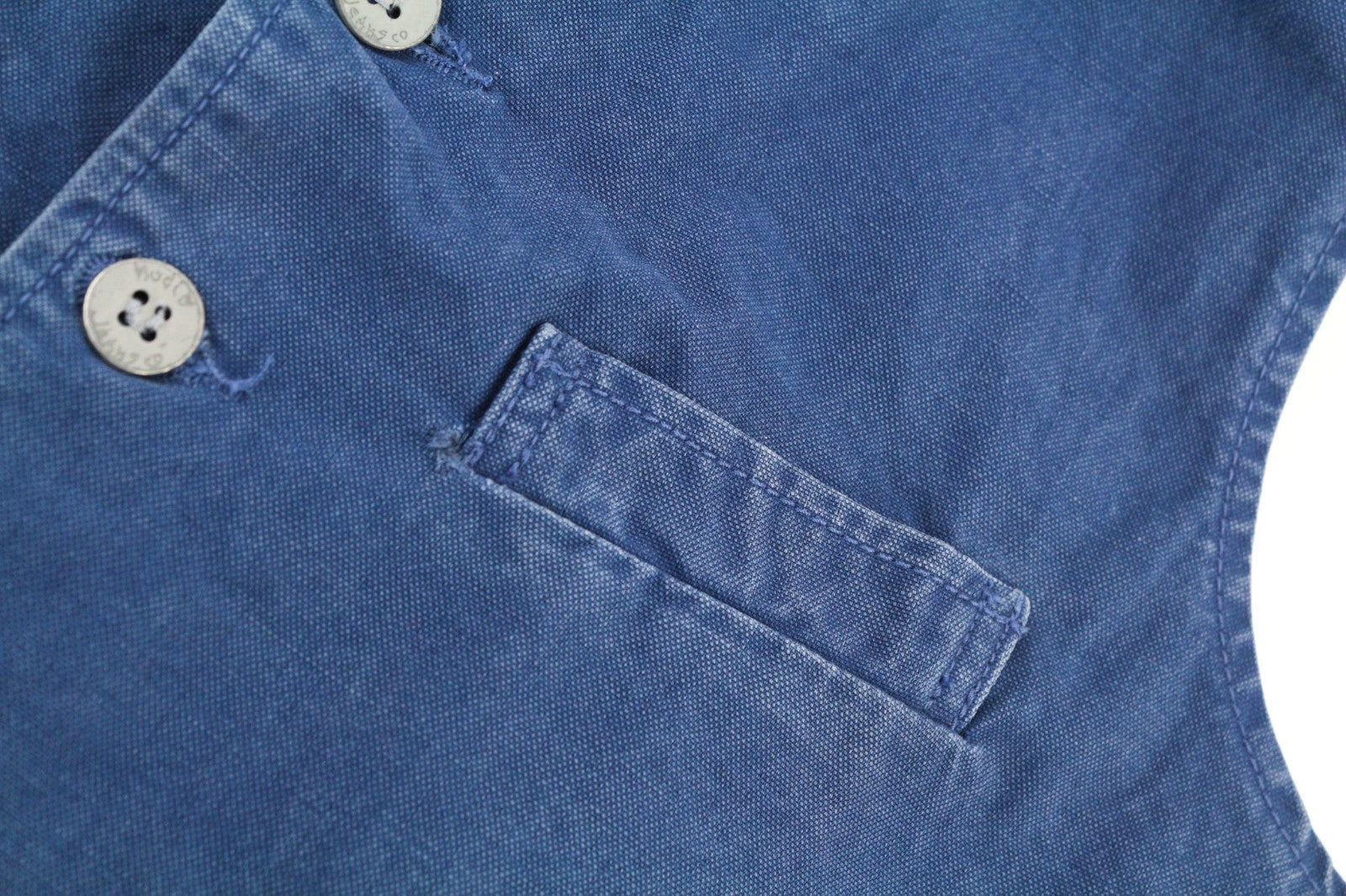 NUDIE JEANS Gustav Men's Vest M Oden Blue Organic Thin Lined Pockets