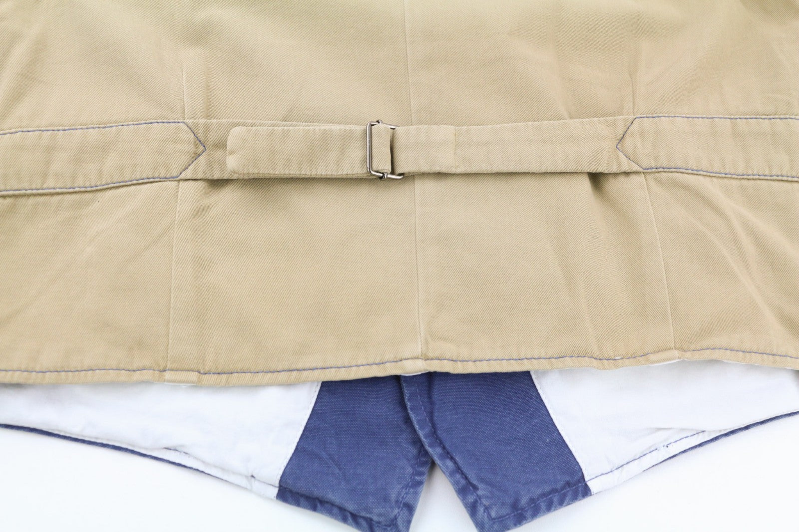 NUDIE JEANS Gustav Men's Vest M Oden Blue Organic Thin Lined Pockets