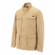 NUDIE JEANS Mick Men's Jacket S Brown Zip Patch Pockets Cuff Unlined