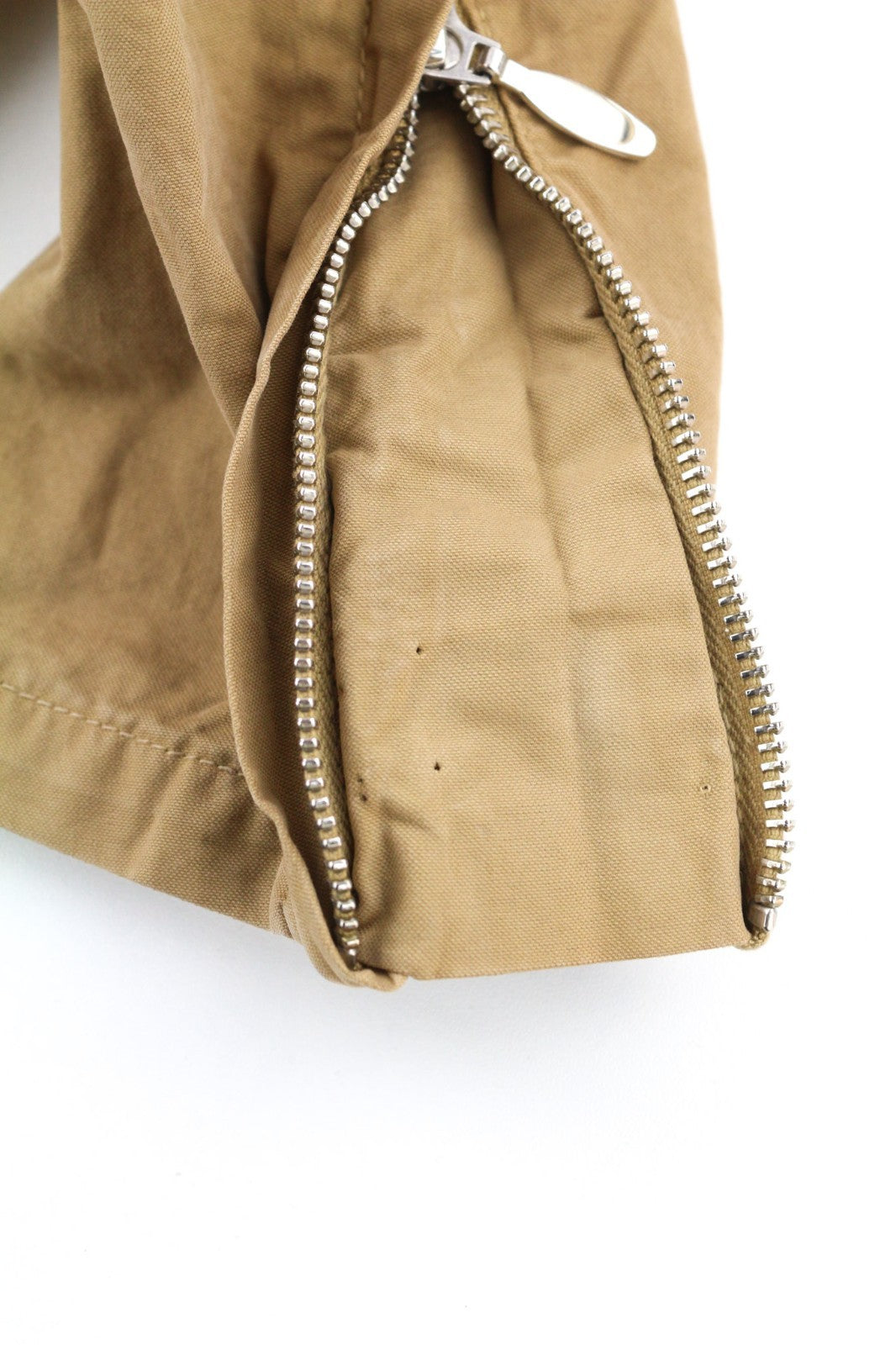 NUDIE JEANS Mick Men's Jacket S Brown Zip Patch Pockets Cuff Unlined