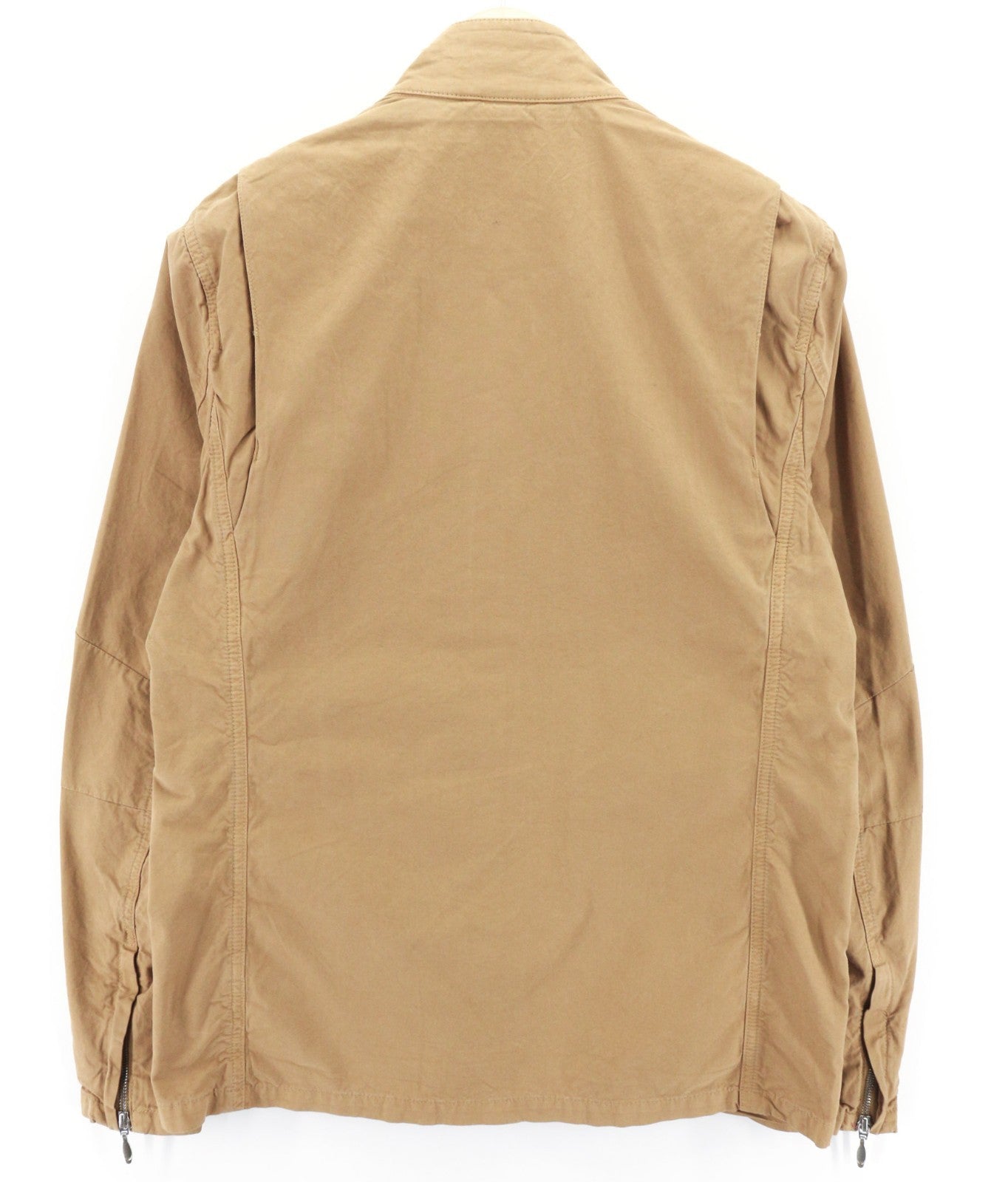 NUDIE JEANS Mick Men's Jacket S Brown Zip Patch Pockets Cuff Unlined