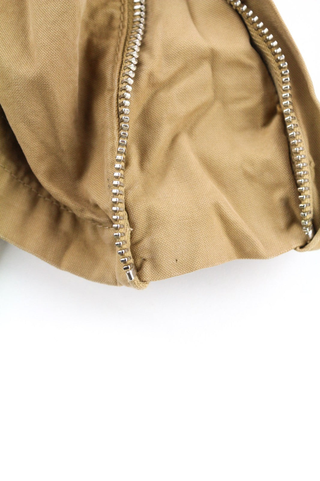 NUDIE JEANS Mick Men's Jacket S Brown Zip Patch Pockets Cuff Unlined