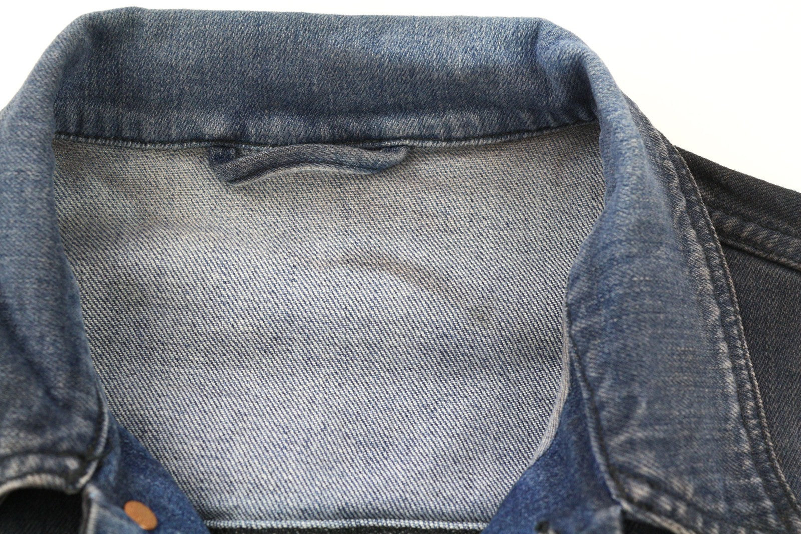 NUDIE JEANS Perry Men's Jacket S Organic Denim Black Blue Spread Button