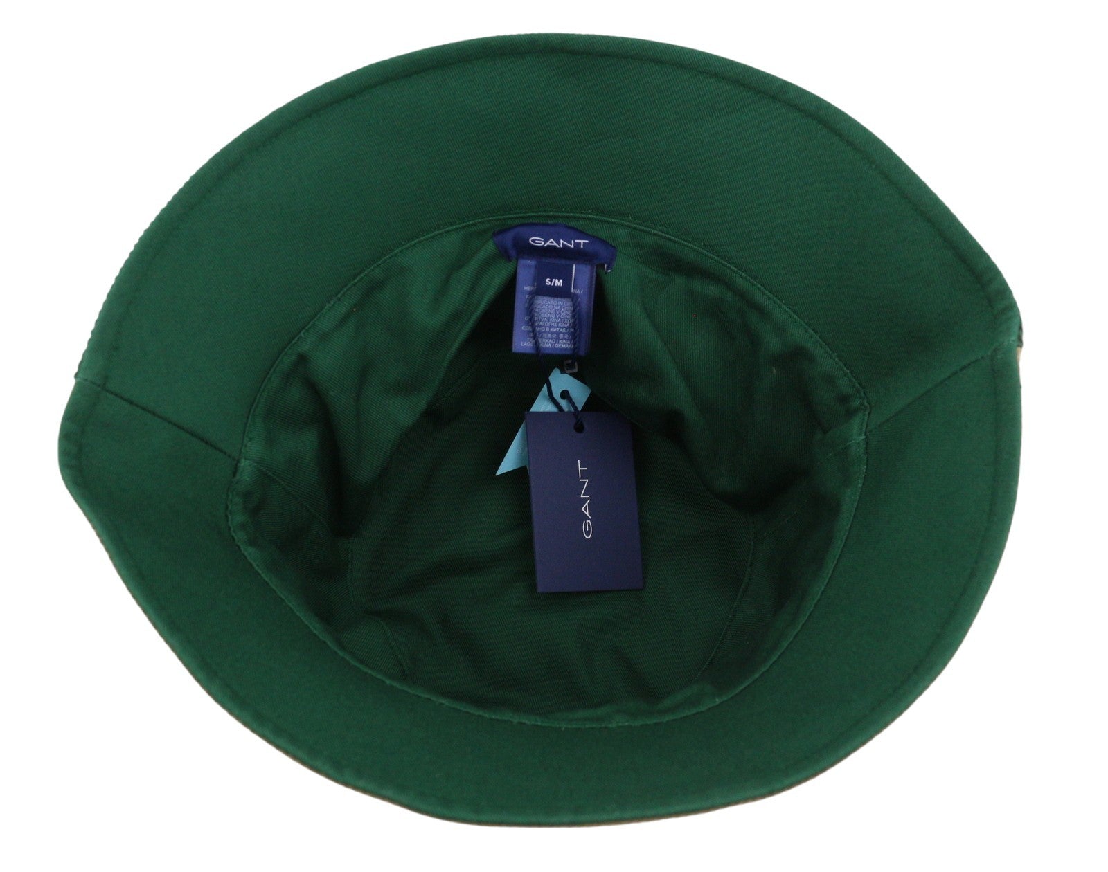 GANT virvelinė kibiro formos vyriška kepurė S/M daugiaspalvė medvilninė priekinė dalis su logotipu ir pamušalu 