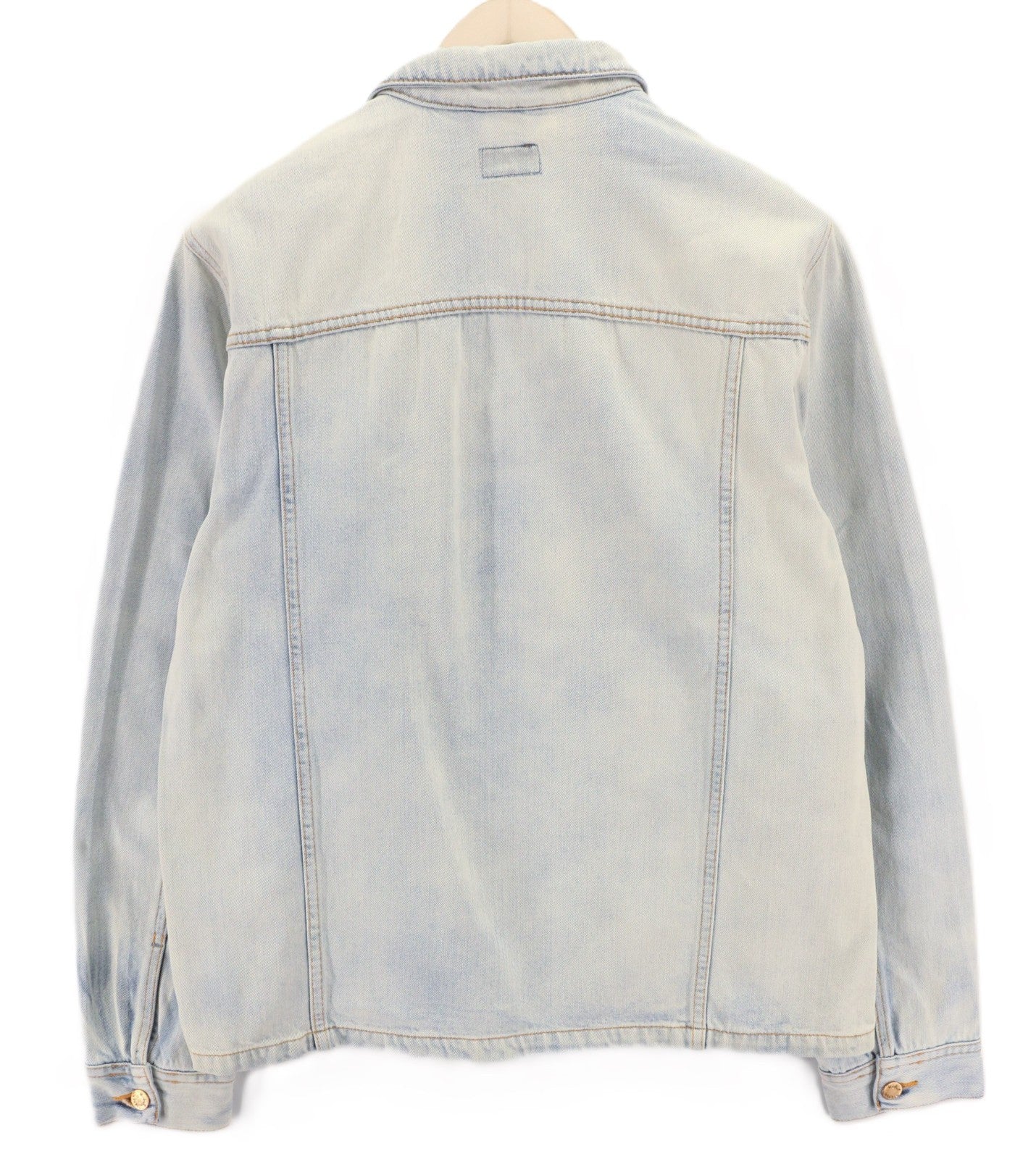 NUDIE JEANS Ronny Men's Jacket L Denim Crispy Ocean Washed Spread Neck