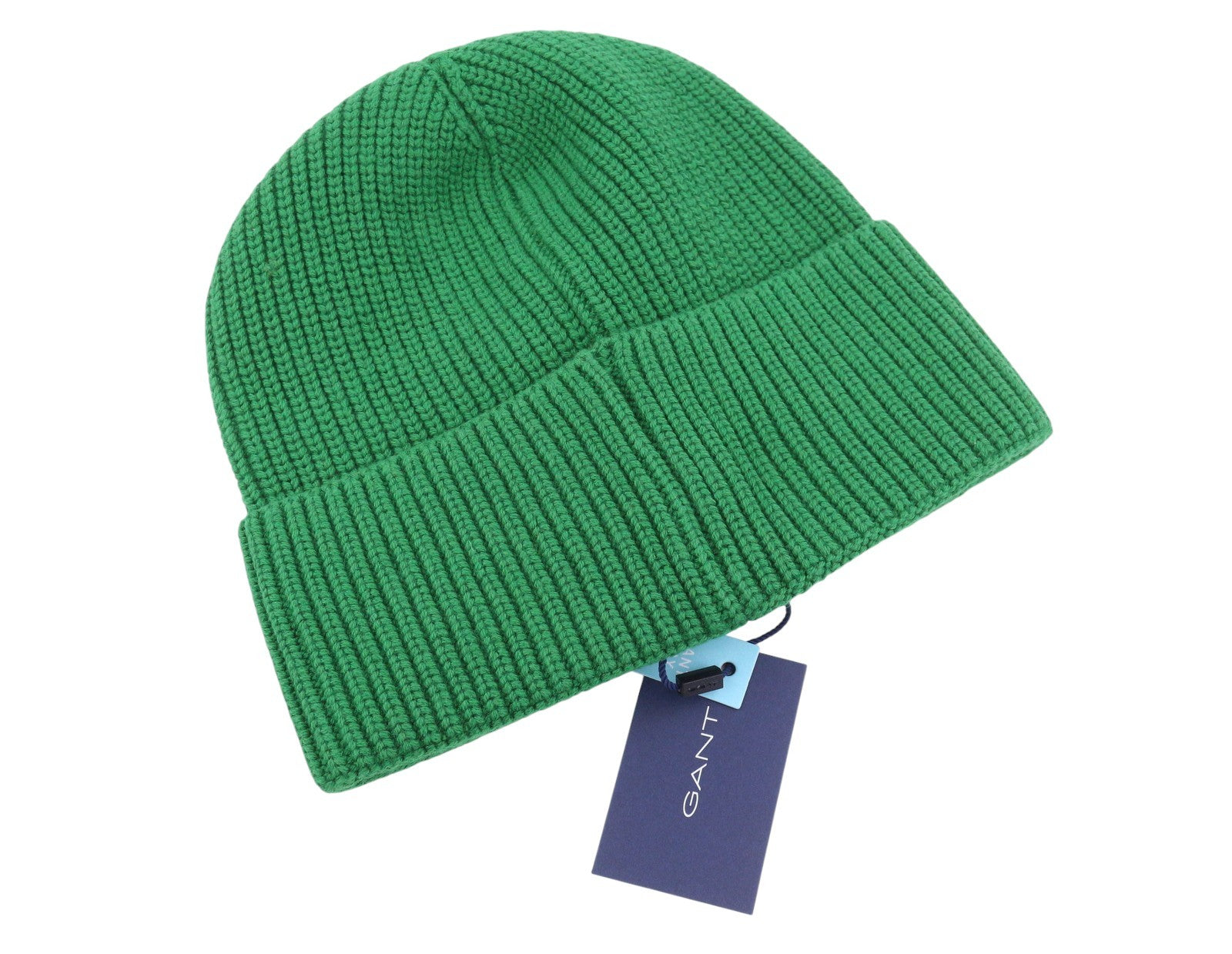 GANT Archive Shield Beanie Men Hat L/XL Lavish Green Wool Blend Tight-Knit Logo