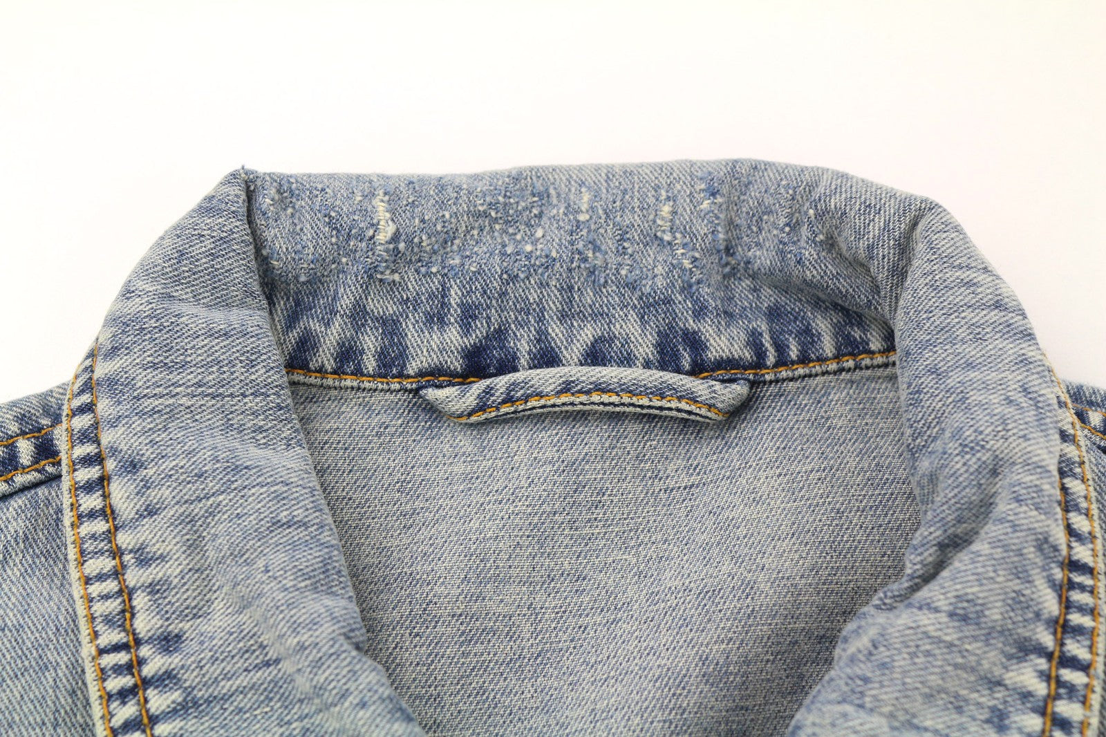 NUDIE JEANS Terry Men's Jacket S Bleach Blue Denim Cotton Button Spread