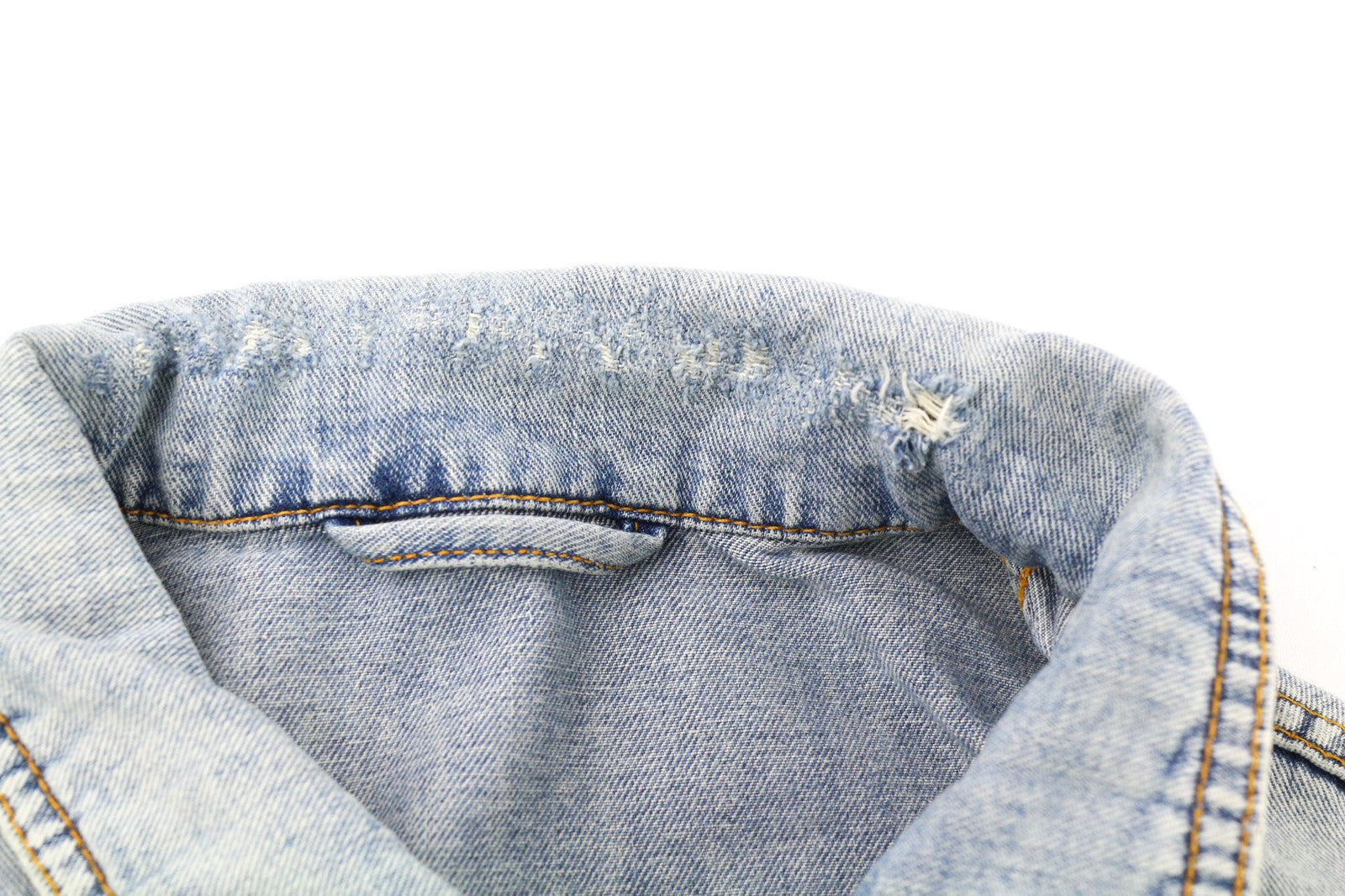 NUDIE JEANS Terry Men's Jacket M Bleach Blue Cotton Denim Spread Button