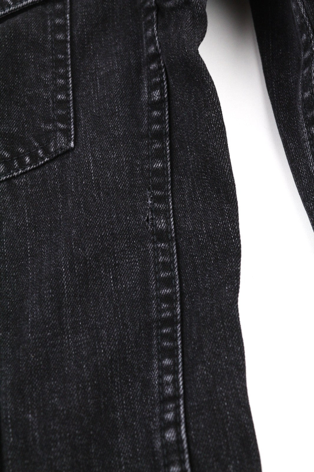 NUDIE JEANS Perry Organic Black Stone Men's Jacket M Denim Black Faded