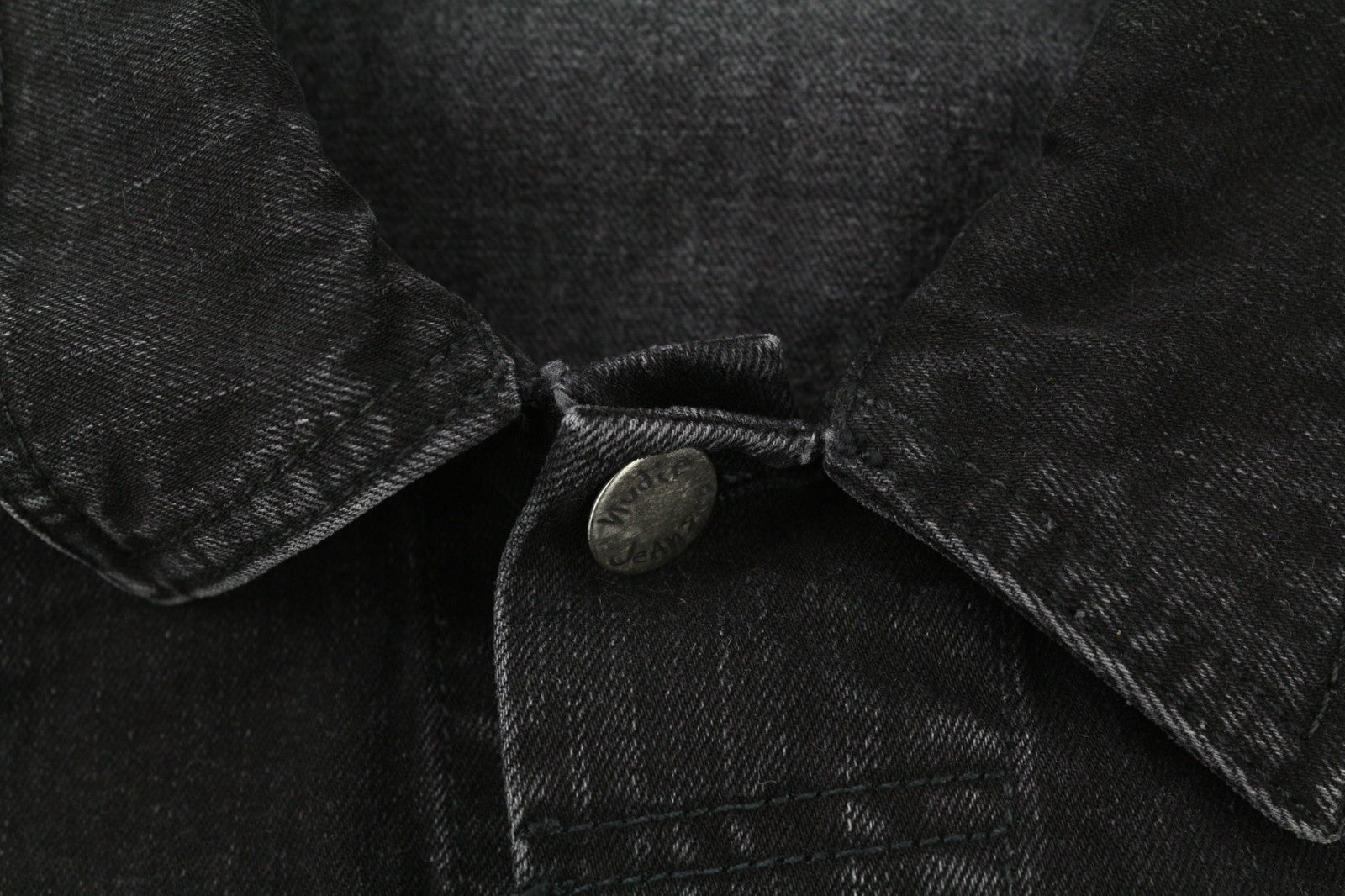 NUDIE JEANS Perry Organic Black Stone Men's Jacket M Denim Cotton Black