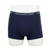 RALPH LAUREN Men Underwear 2XL Blue Stretch Cotton Tricot Boxer Brief 3-Pack