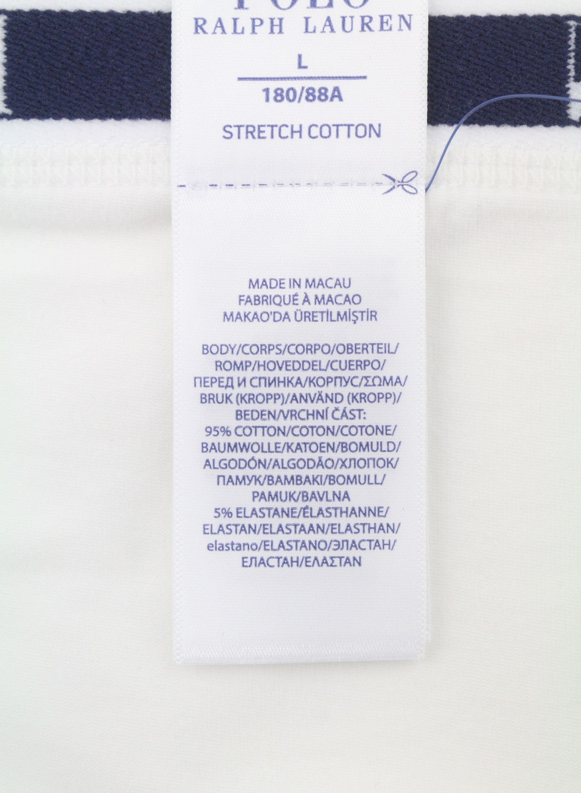 RALPH LAUREN Men Underwear L White Stretch Cotton Tricot Boxer Brief 3-Pack