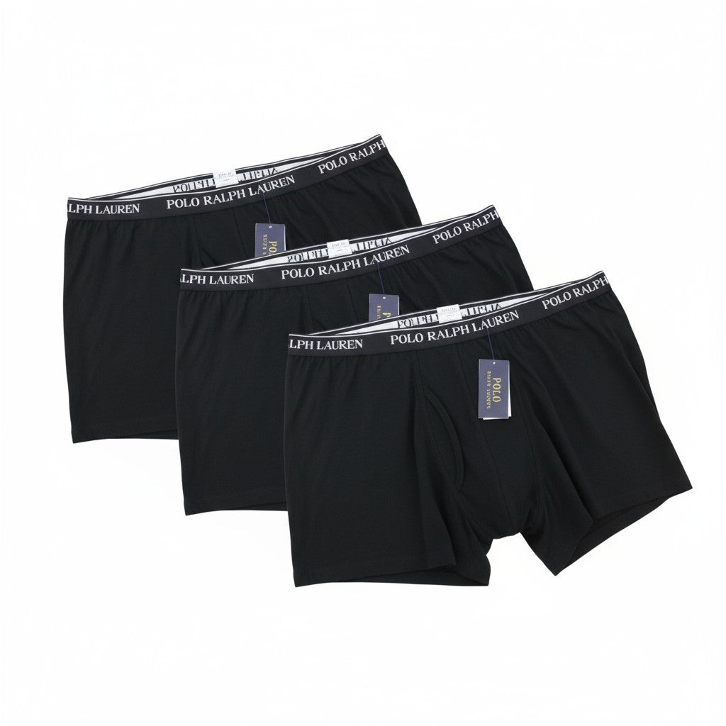 RALPH LAUREN Men Underwear 4XL Black Stretch Cotton Tricot Boxer Brief 3-Pack