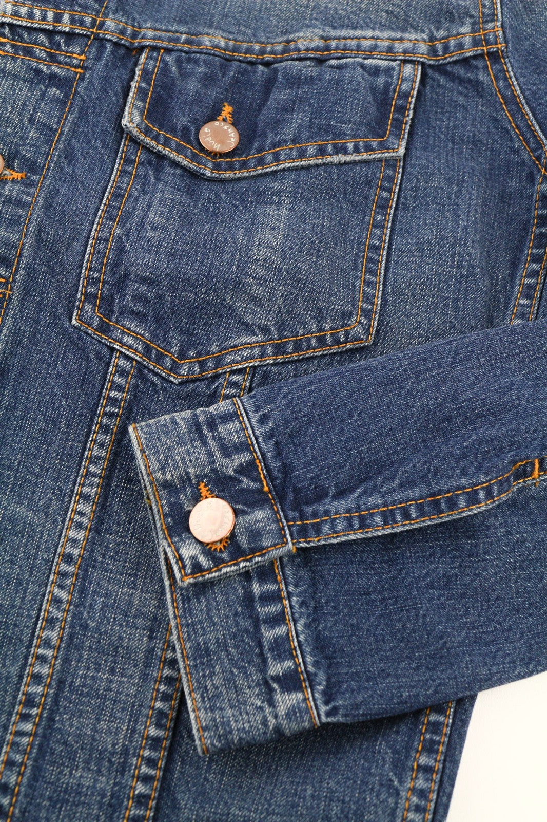 NUDIE JEANS Terry Recycle Worn In vyriška mėlyna medvilninė džinsinė striukė ilgomis rankovėmis M 