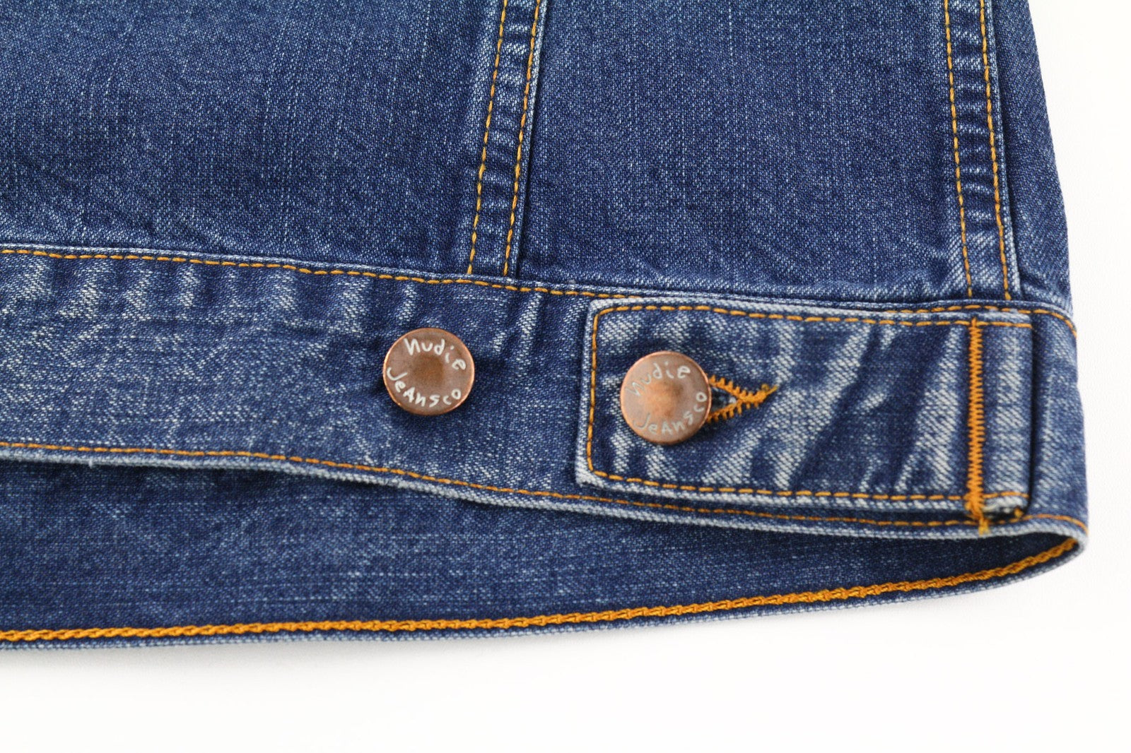 NUDIE JEANS Terry Recycle Worn In vyriška mėlyna medvilninė džinsinė striukė ilgomis rankovėmis M 