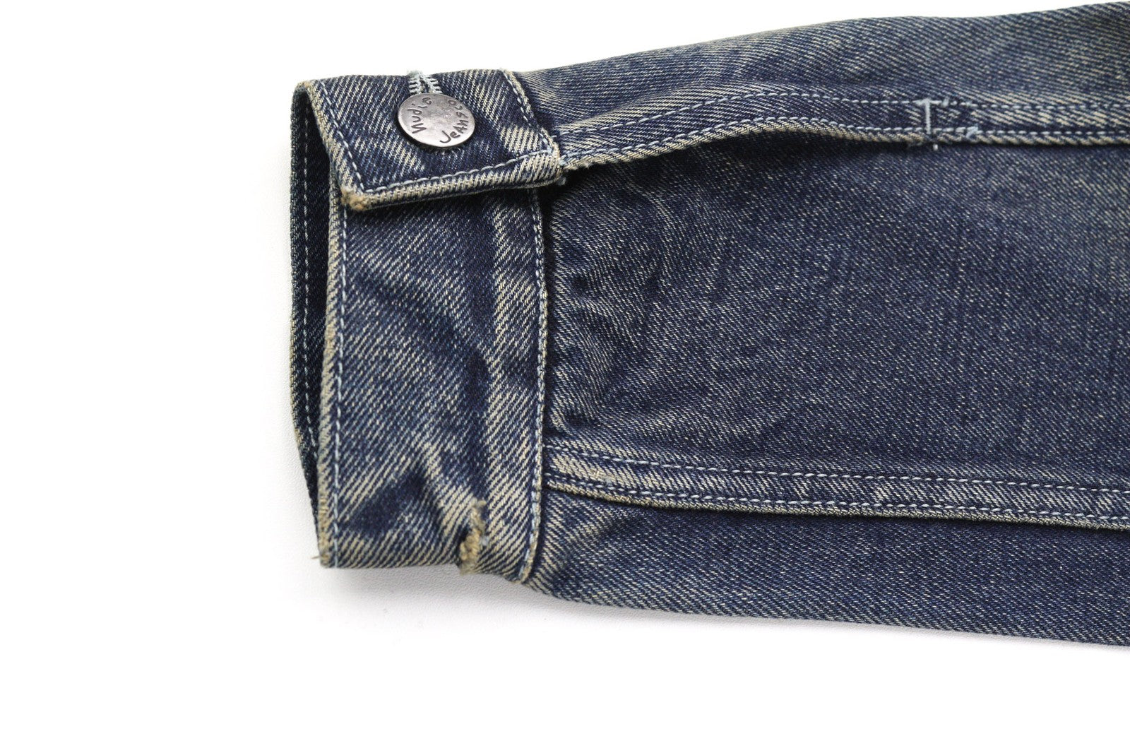 NUDIE JEANS Men's Selvedge Blue Denim Jacket M Washed Cotton Single-Breasted