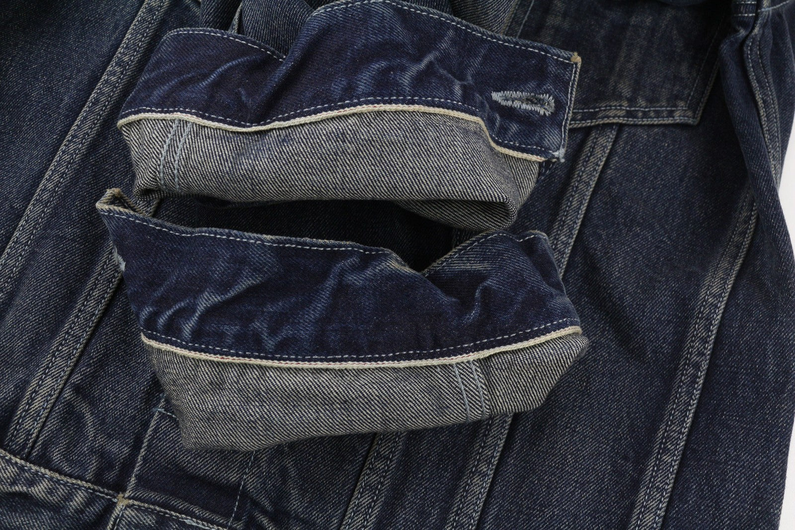 NUDIE JEANS Men's Selvedge Blue Denim Jacket M Washed Cotton Single-Breasted