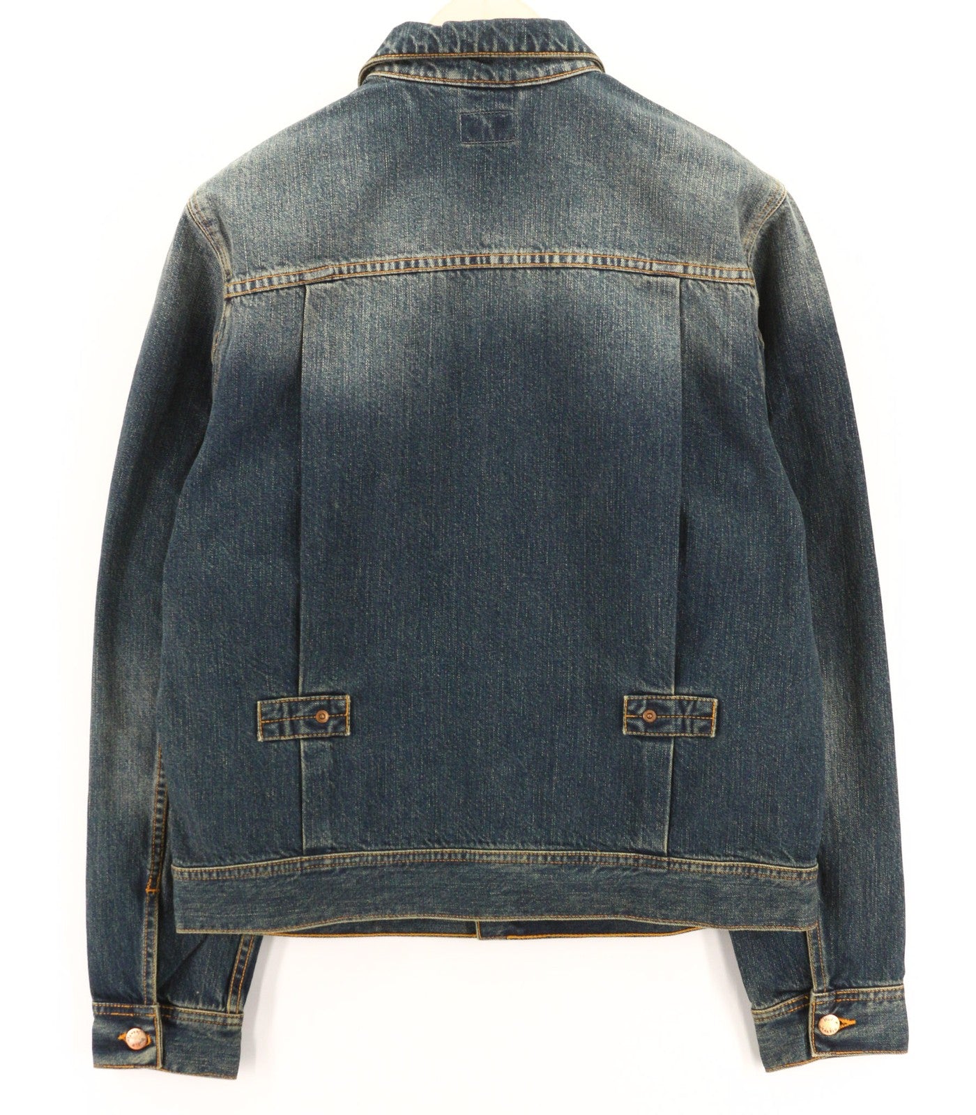 NUDIE JEANS Sonny Blue Friend Men's Denim Jacket M Washed Pure Cotton Blue