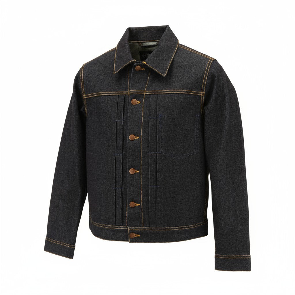 NUDIE JEANS Sonny Dry Dirt Organic Men's Classic Blue Cotton Denim Jacket S