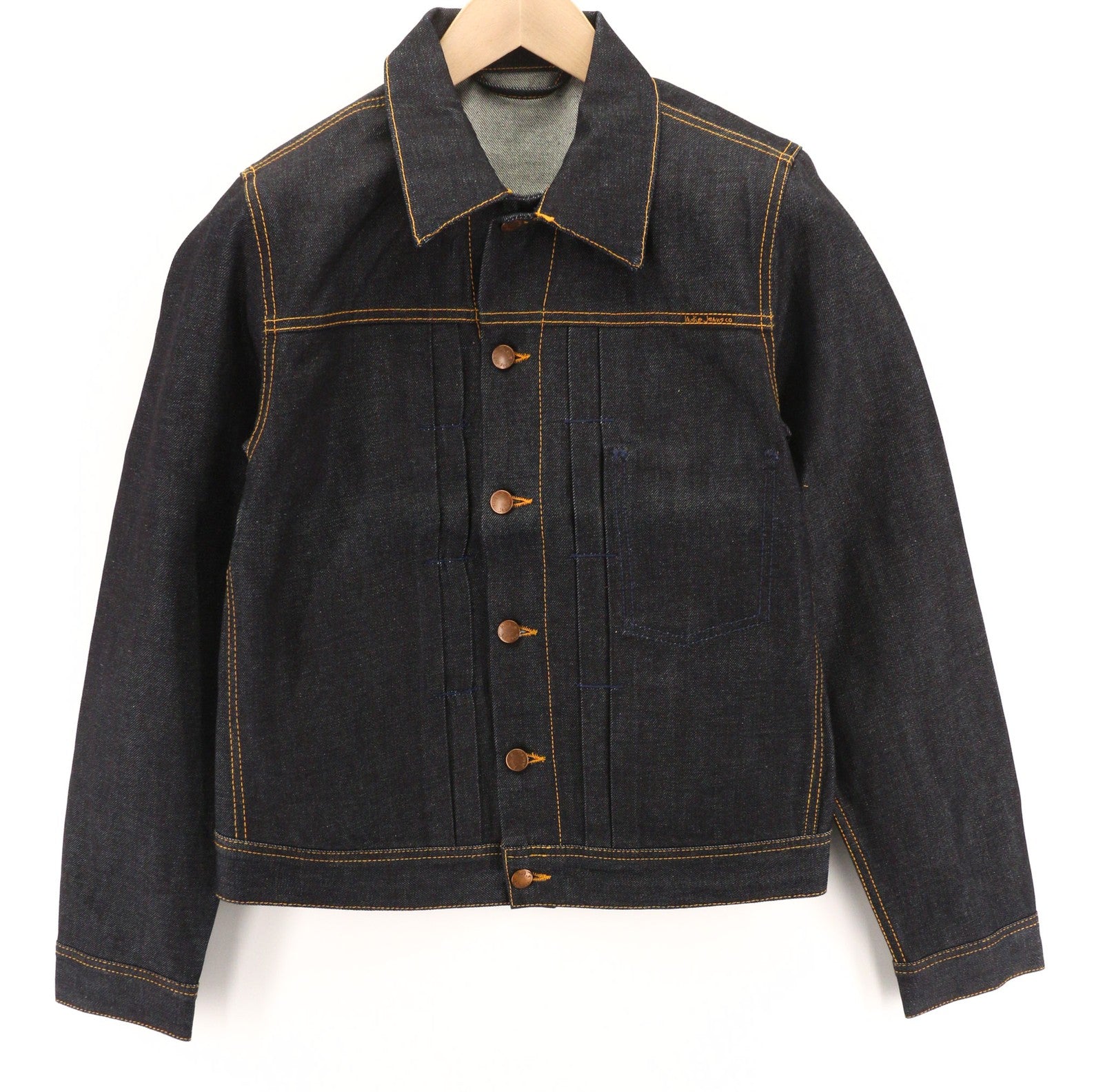 NUDIE JEANS Sonny Dry Dirt Organic Men's Classic Blue Cotton Denim Jacket S