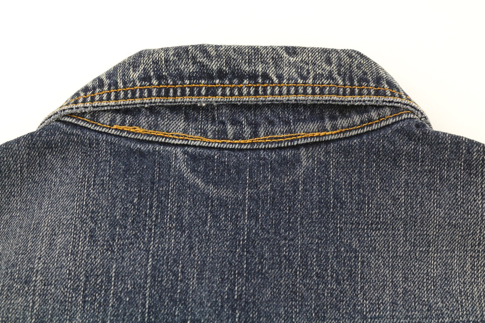 NUDIE JEANS Terry Org. Streaky Denim Men's XS Blue Cotton Unlined Jacket