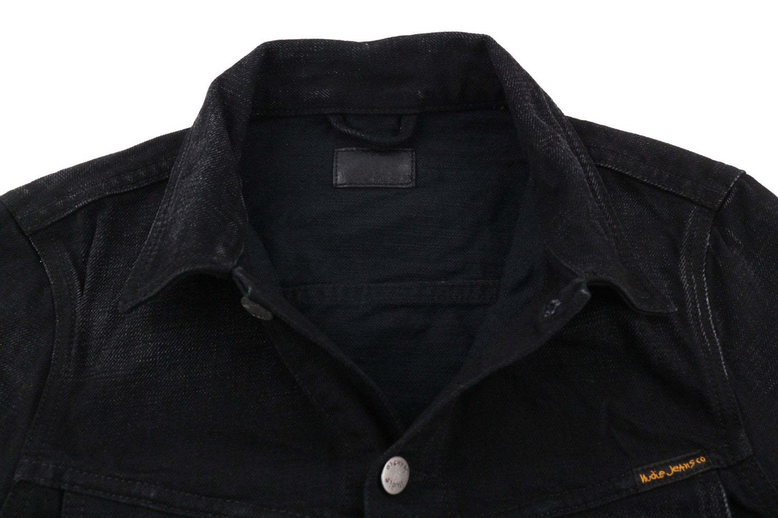 NUDIE JEANS Billy Rebel Black Men's XS Cotton Denim Unlined Jacket Casual