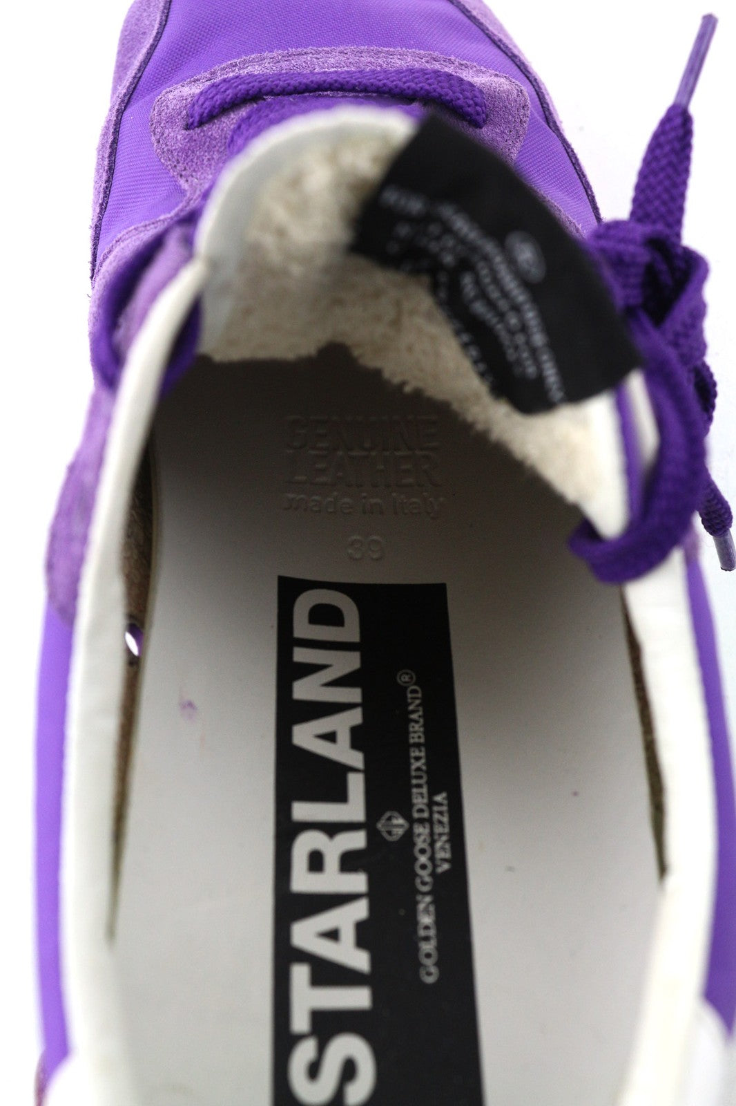 GOLDEN GOOSE Starland Women's EU39 Purple Suede Trainers Low Top Running Shoe