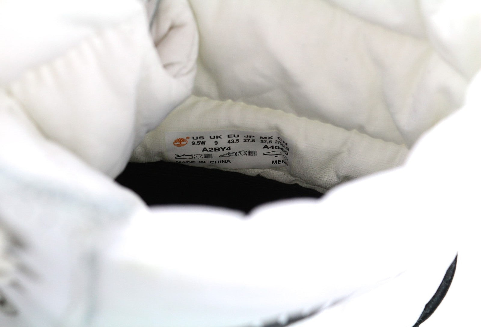 TIMBERLAND A2BY4-A4040 Men's EU43.5/44 Black White Leather Laced High-Top