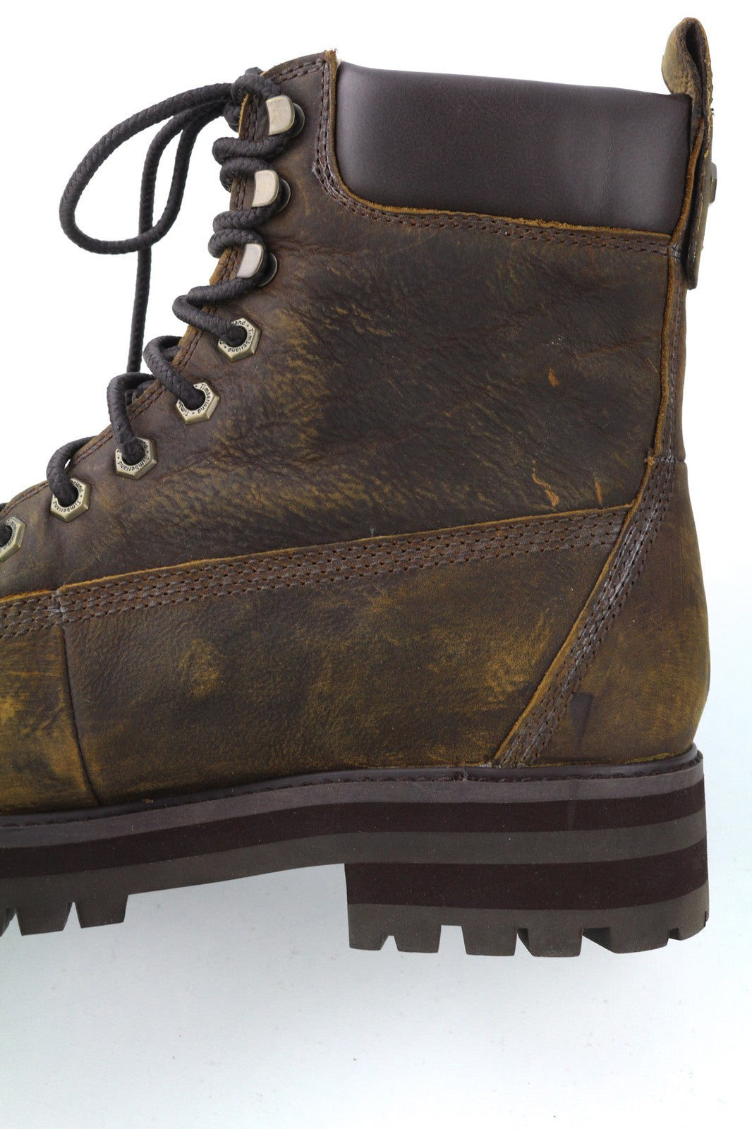 TIMBERLAND A2BSR-A4519 Men's EU43/43.5 Brown Leather Aged High-Top Shoes