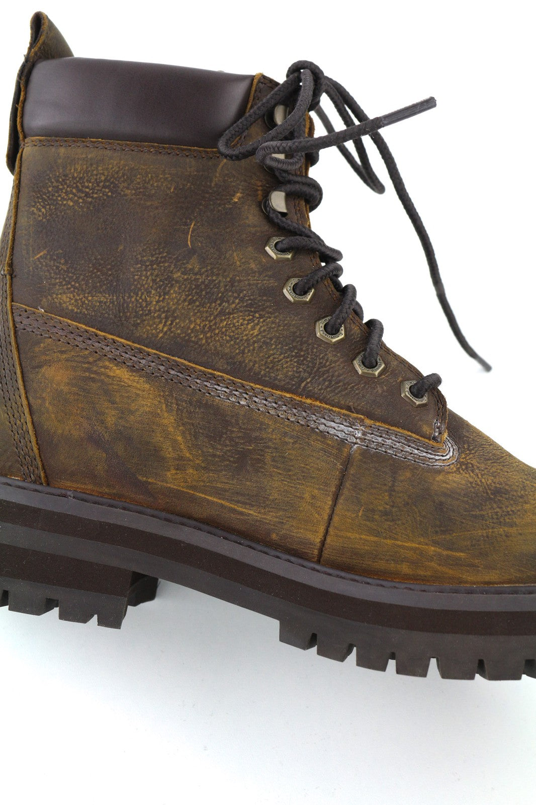 TIMBERLAND A2BSR-A4519 Men's EU43/43.5 Brown Leather Aged High-Top Shoes