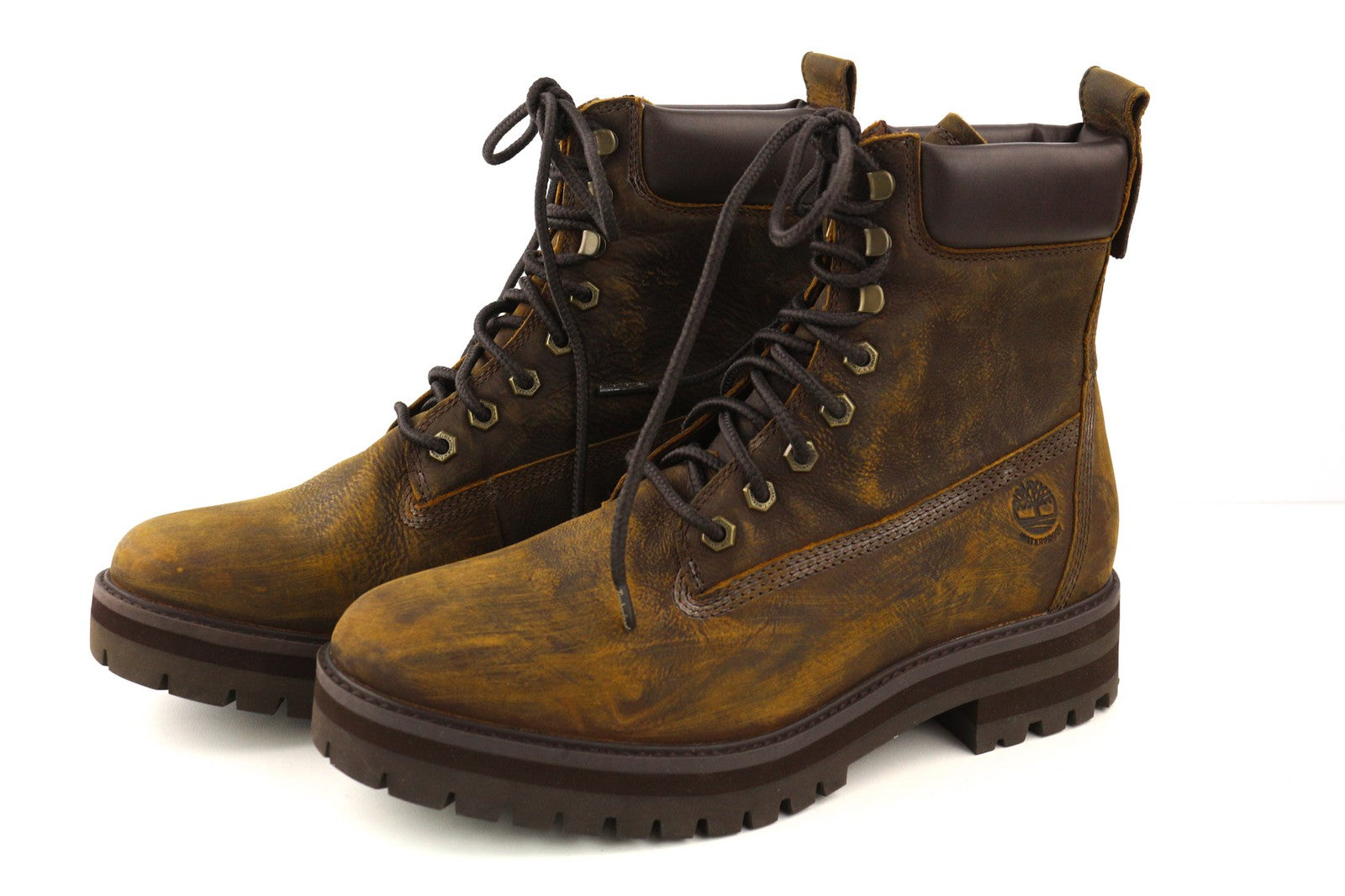 TIMBERLAND A2BSR-A4519 Men's EU43/43.5 Brown Leather Aged High-Top Shoes