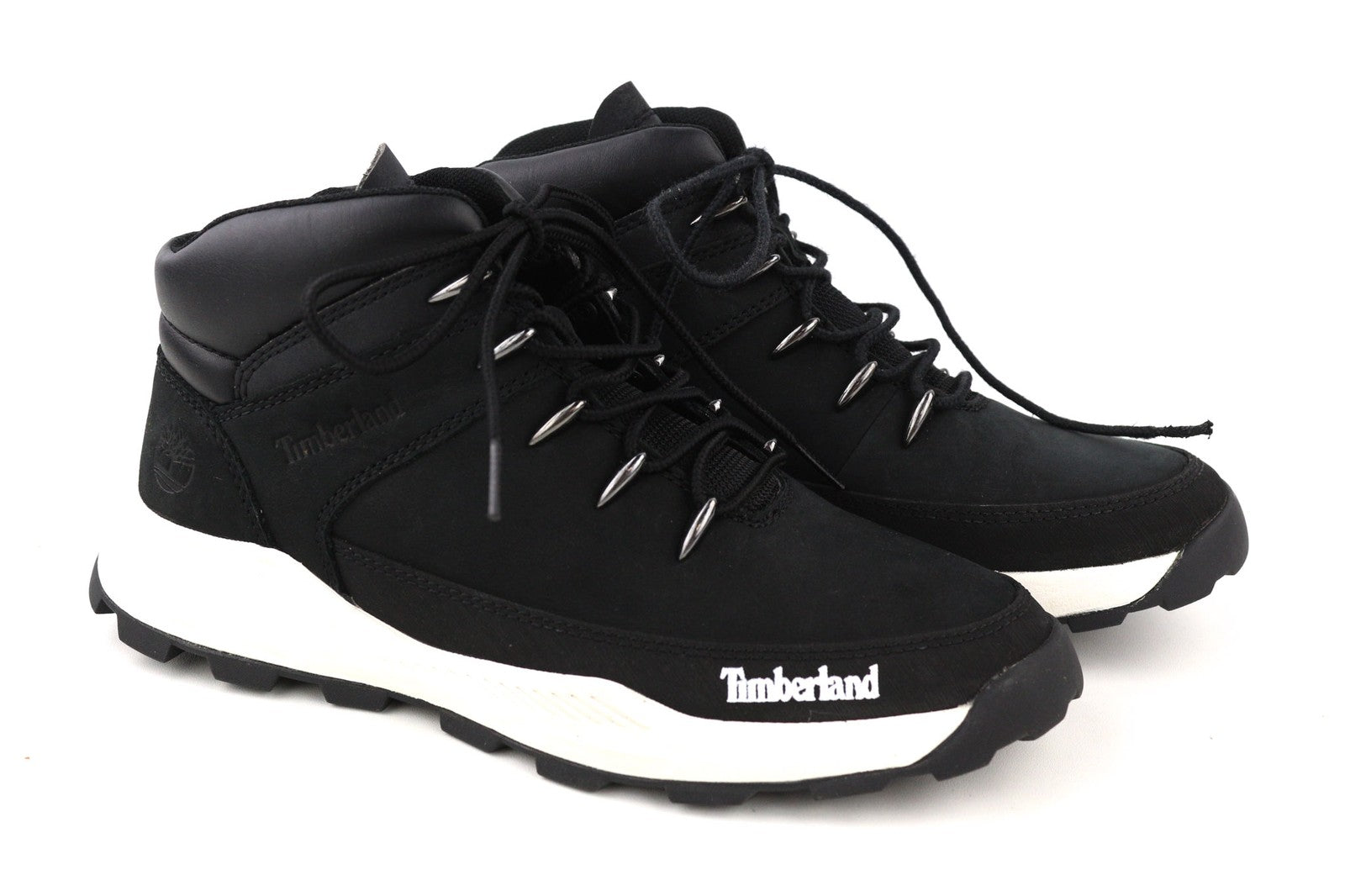 TIMBERLAND A4254-A5046 Boys' EU37/38 Black Leather High-Top Sneaker Shoes