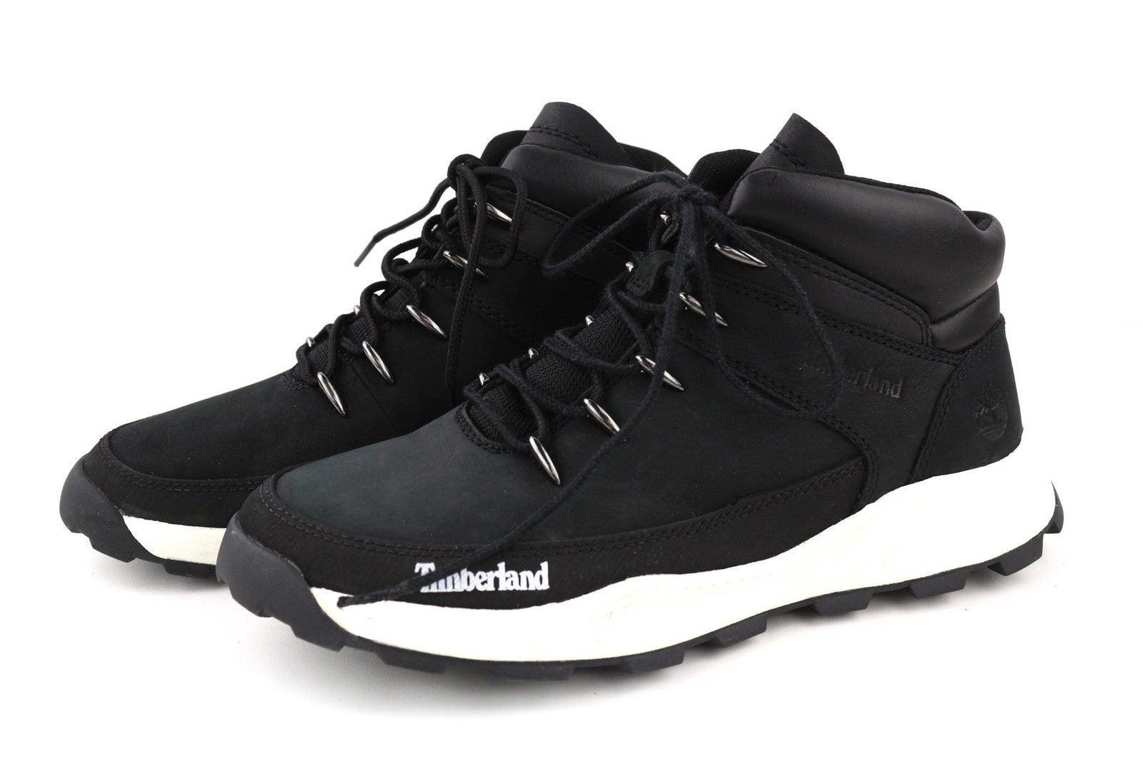 TIMBERLAND A4254-A5046 Boys' EU37/38 Black Leather High-Top Sneaker Shoes