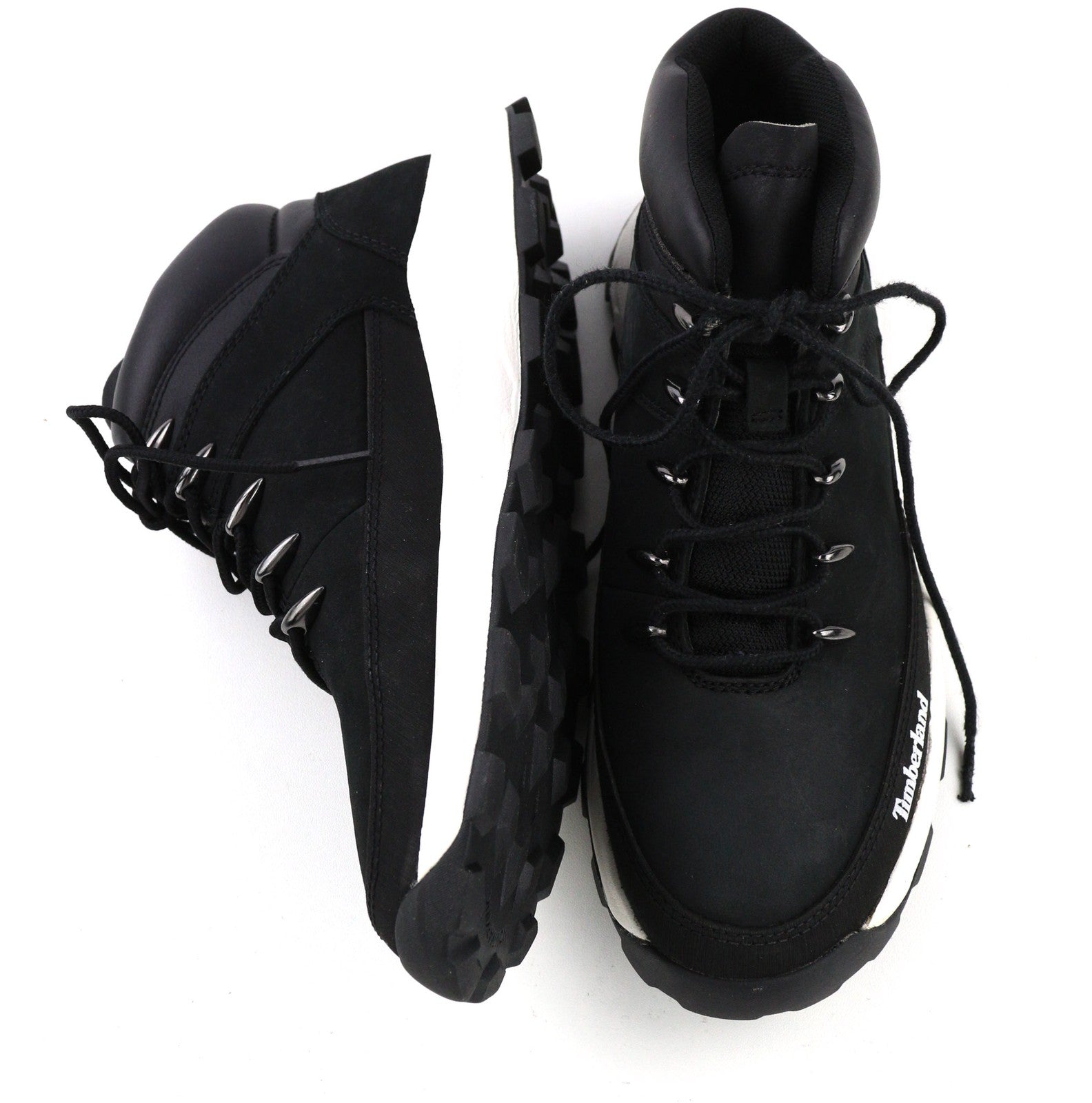 TIMBERLAND A4254-A5046 Boys' EU37/38 Black Leather High-Top Sneaker Shoes