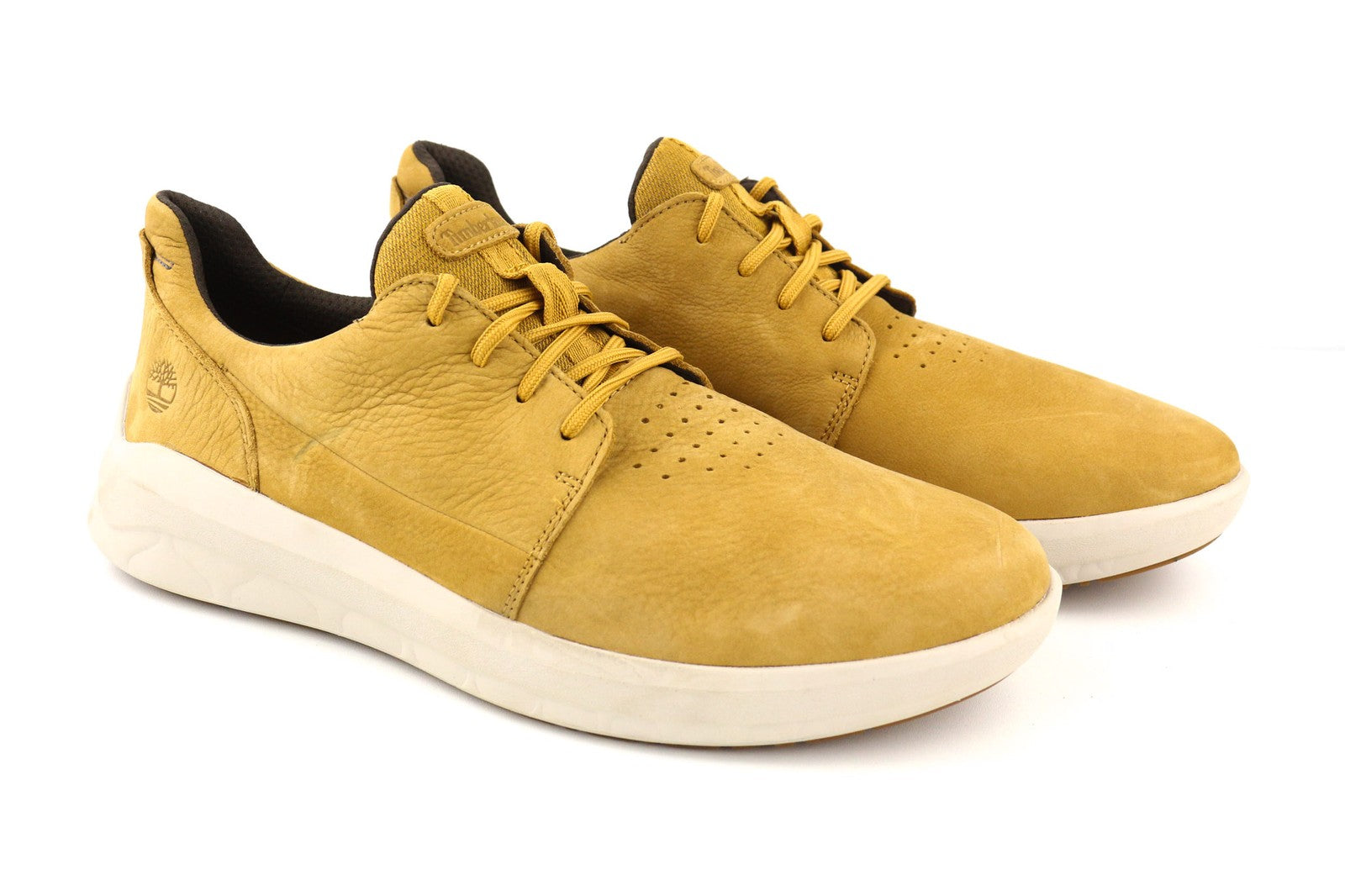 TIMBERLAND A2GYA-A6019 Men's EU45/46 Brown Low-Top Leather Logo Casual Shoes