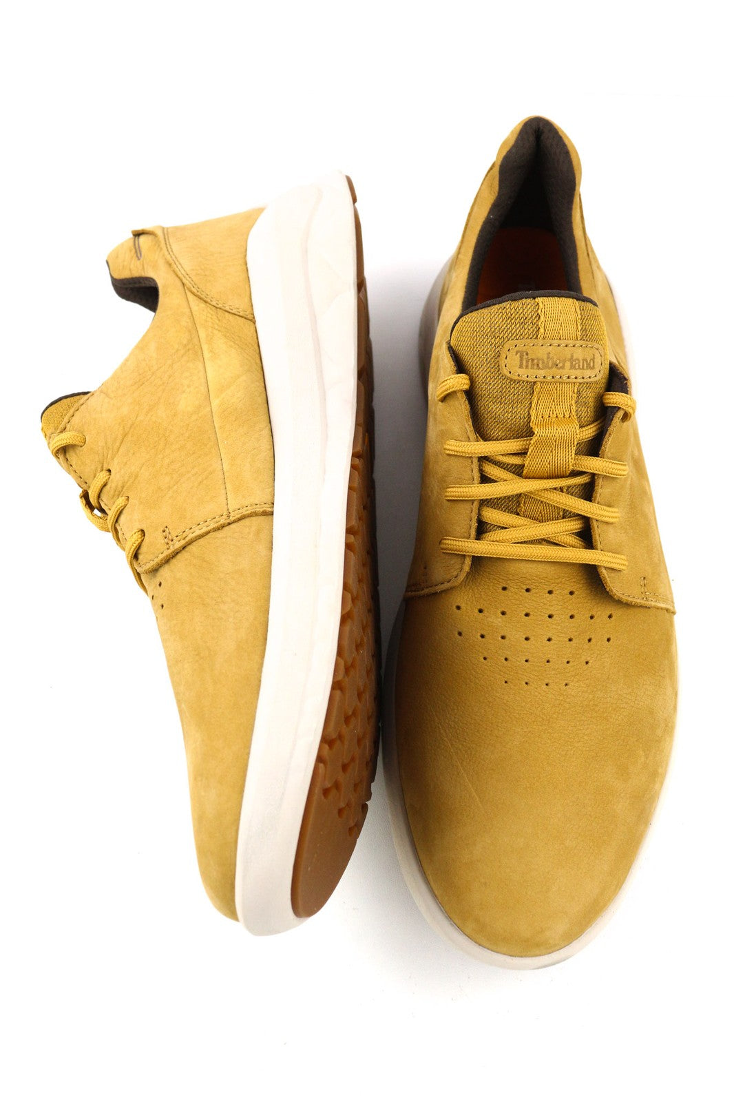 TIMBERLAND A2GYA-A6019 Men's EU45/46 Brown Low-Top Leather Logo Casual Shoes