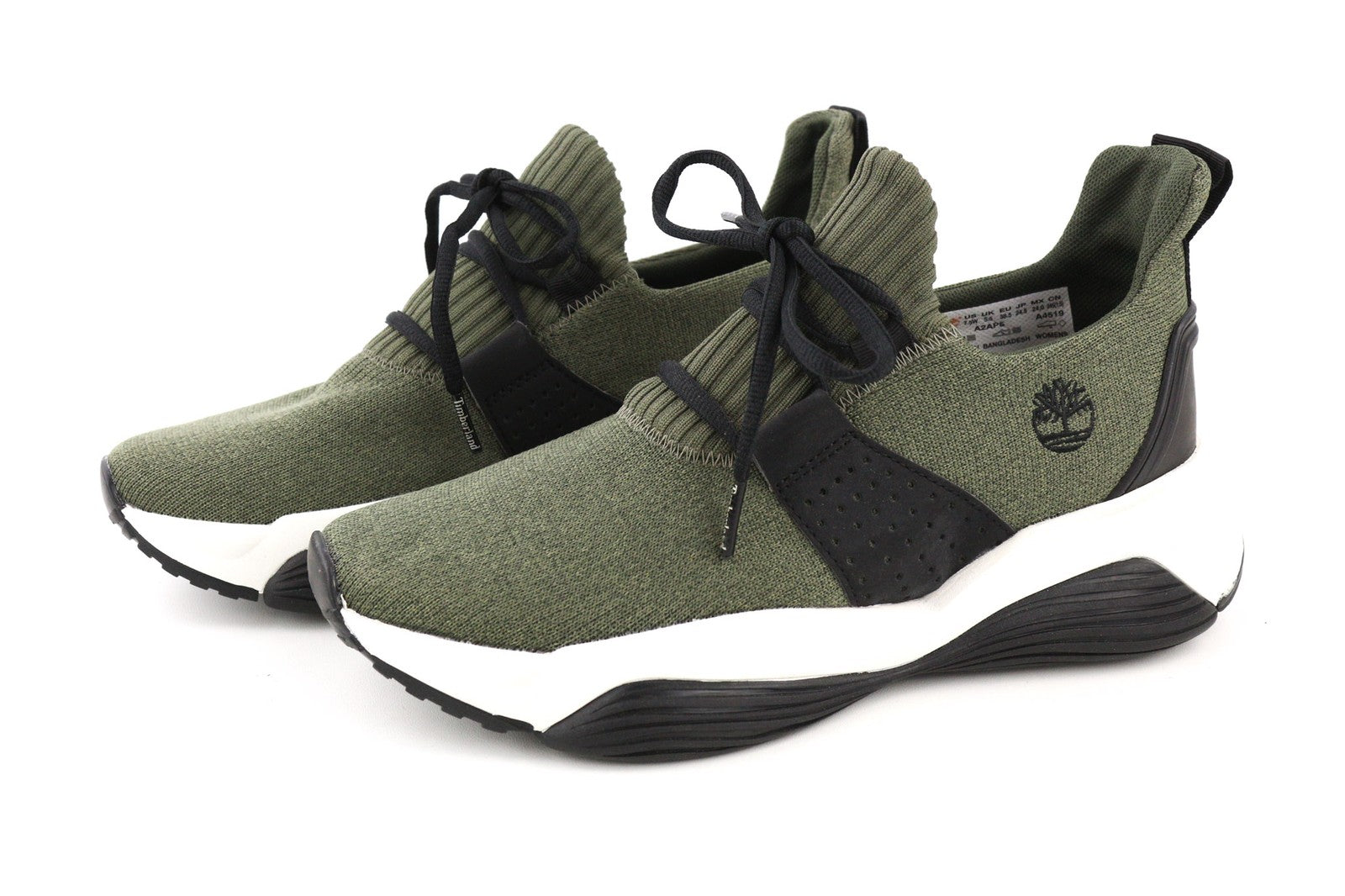 TIMBERLAND A2AP5 Women's EU38/38.5 Low Top Lace-Up Sneakers Almond Toe ReBOTL