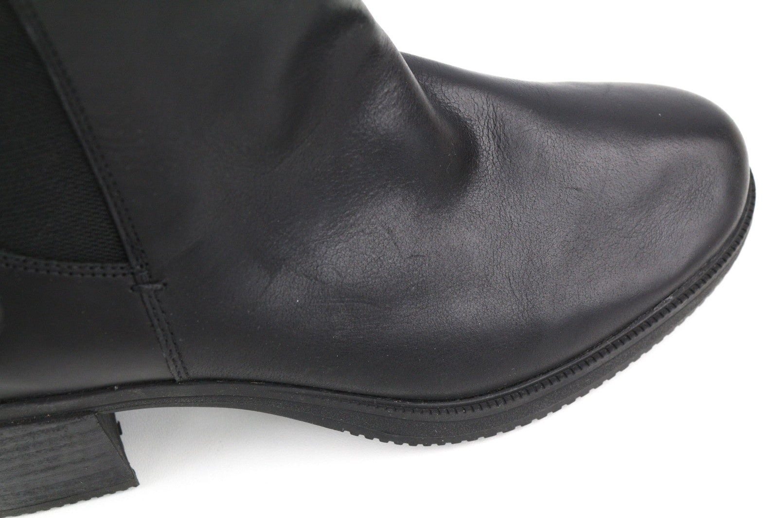 TIMBERLAND A25B1 Women's EU39/40 Black Leather Heel Boots ReBOTL Almond Toe