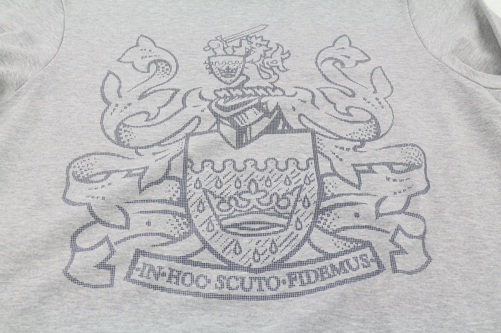 AQUASCUTUM FGIA28 Men's 2XL Grey Melange Crew Pullover Sweatshirt Logo