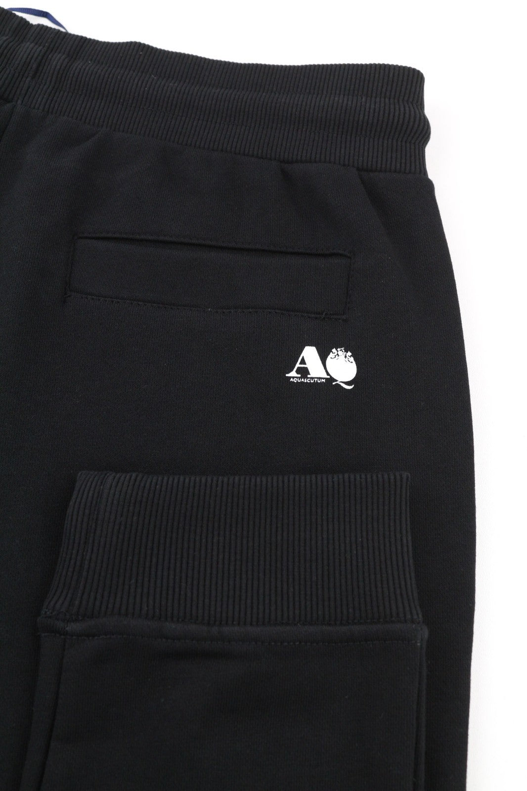 AQUASCUTUM FPIA38 Men's M Black Drawstring Sweatpants All Seasons Logo