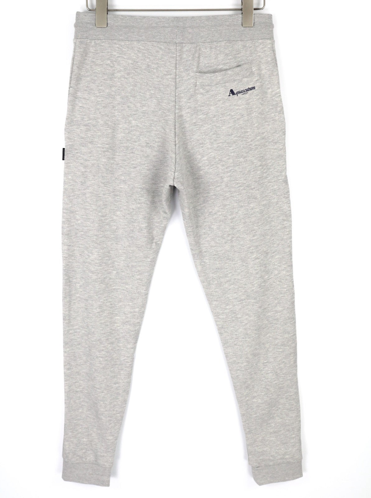 AQUASCUTUM PAAI03 Men's XL Grey Melange Logo Sweatpants Drawstring Waist